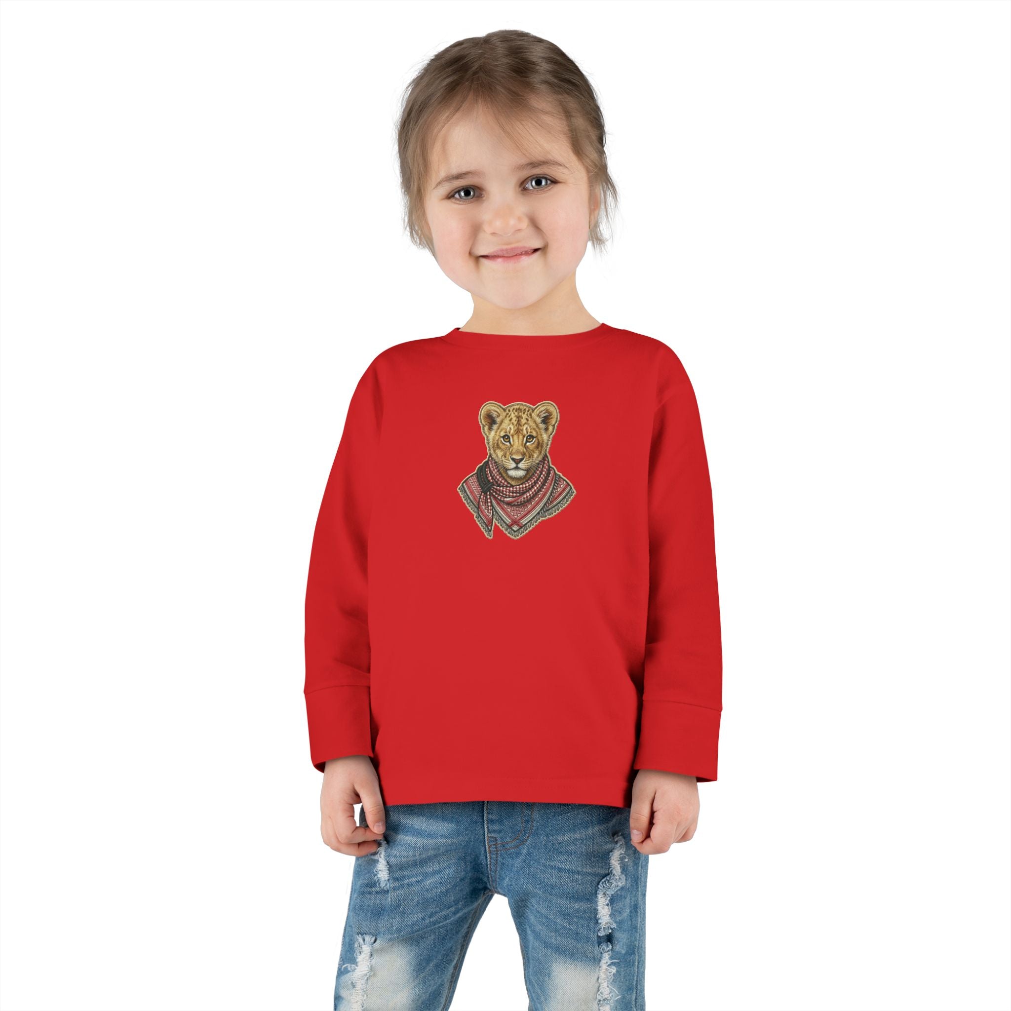 Lion Cub Bandana Toddler Long Sleeve Tee