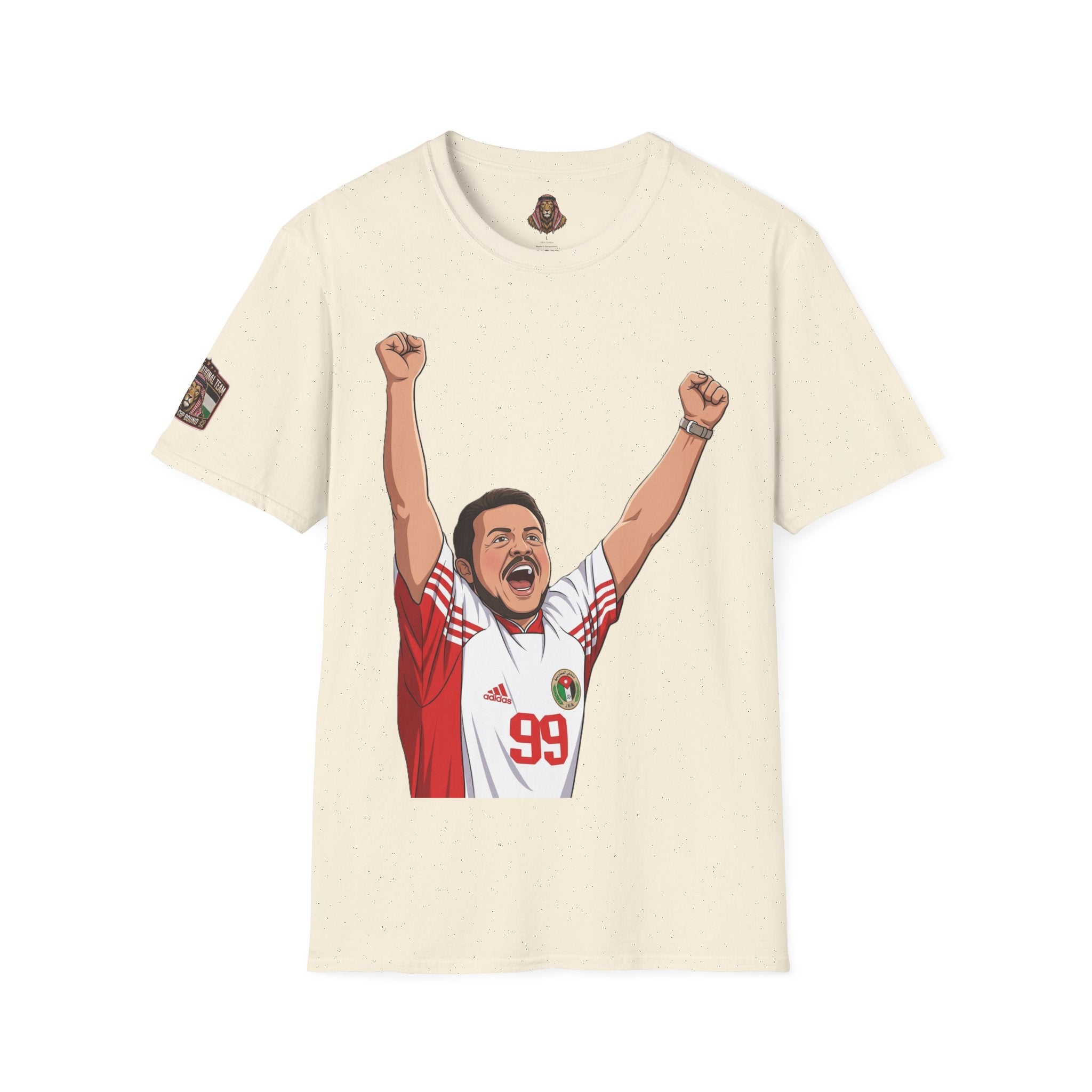 Lion Emir Soccer Fan T-Shirt — Celebratory Player #99 Graphic
