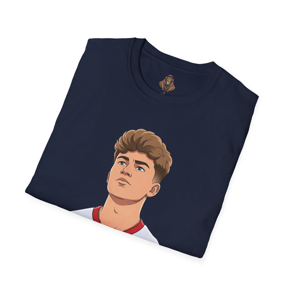Soccer Player Jersey Graphic T-Shirt — Number 9 Illustration