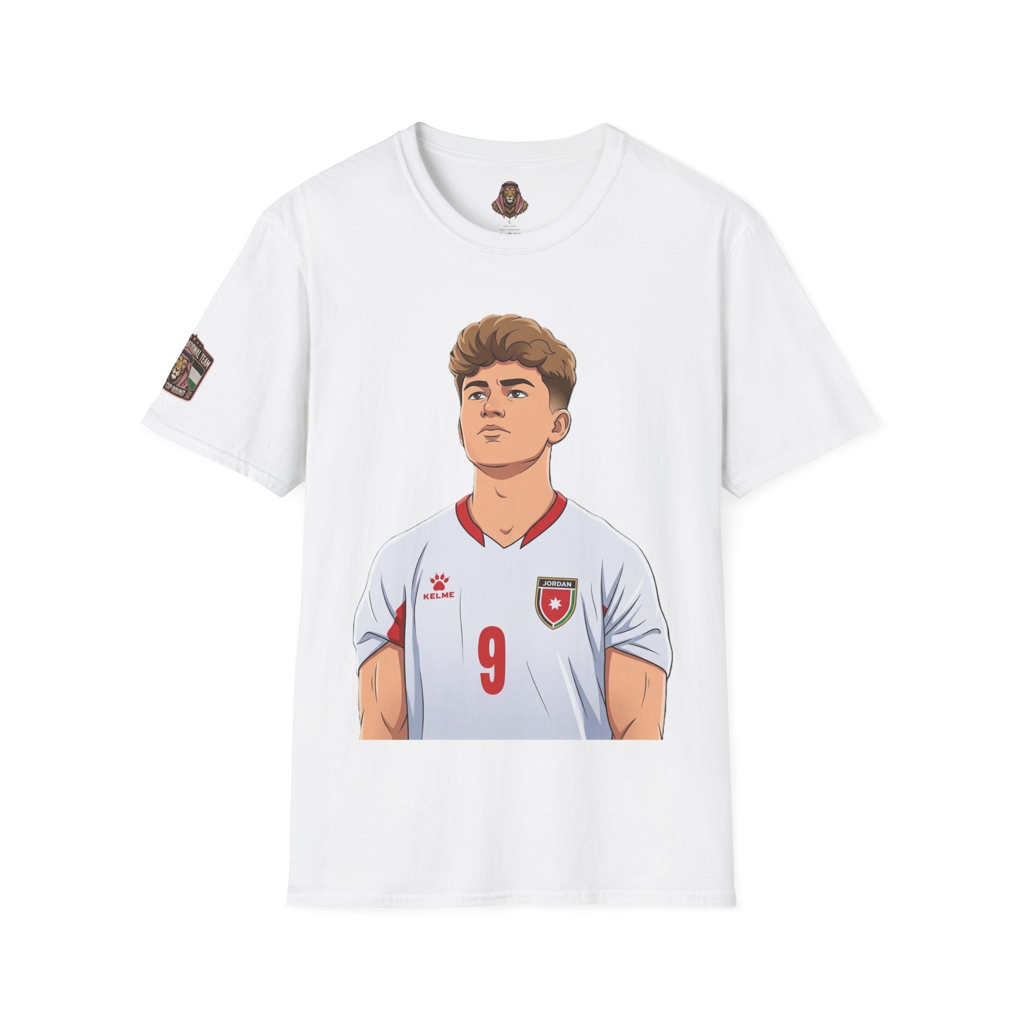 Soccer Player Jersey Graphic T-Shirt — Number 9 Illustration