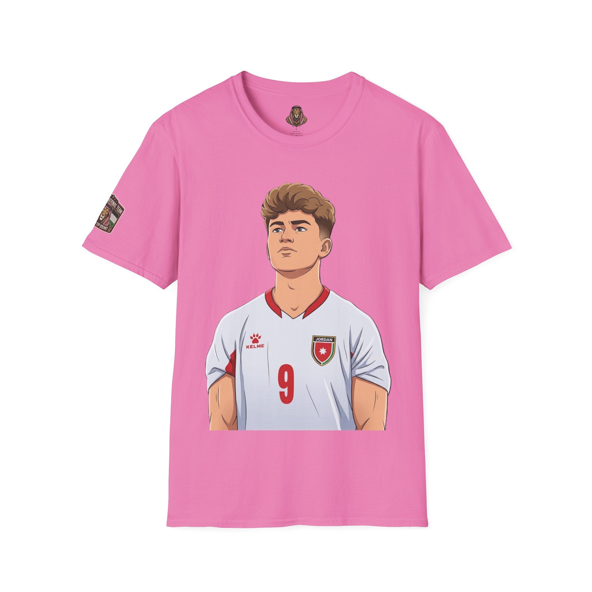 Soccer Player Jersey Graphic T-Shirt — Number 9 Illustration