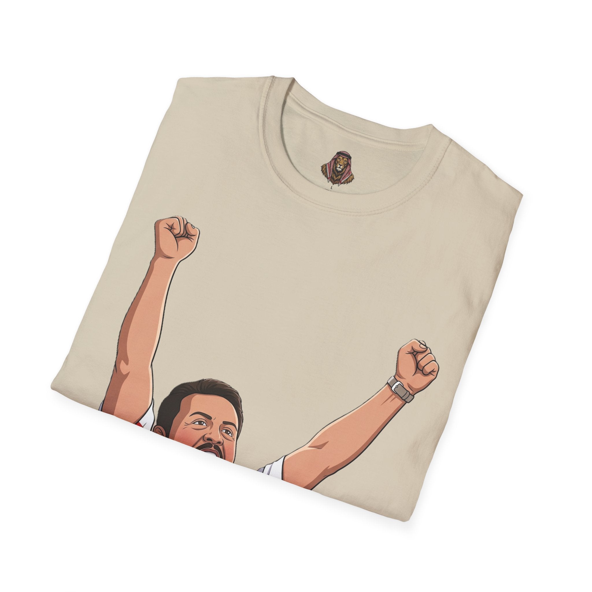 Lion Emir Soccer Fan T-Shirt — Celebratory Player #99 Graphic