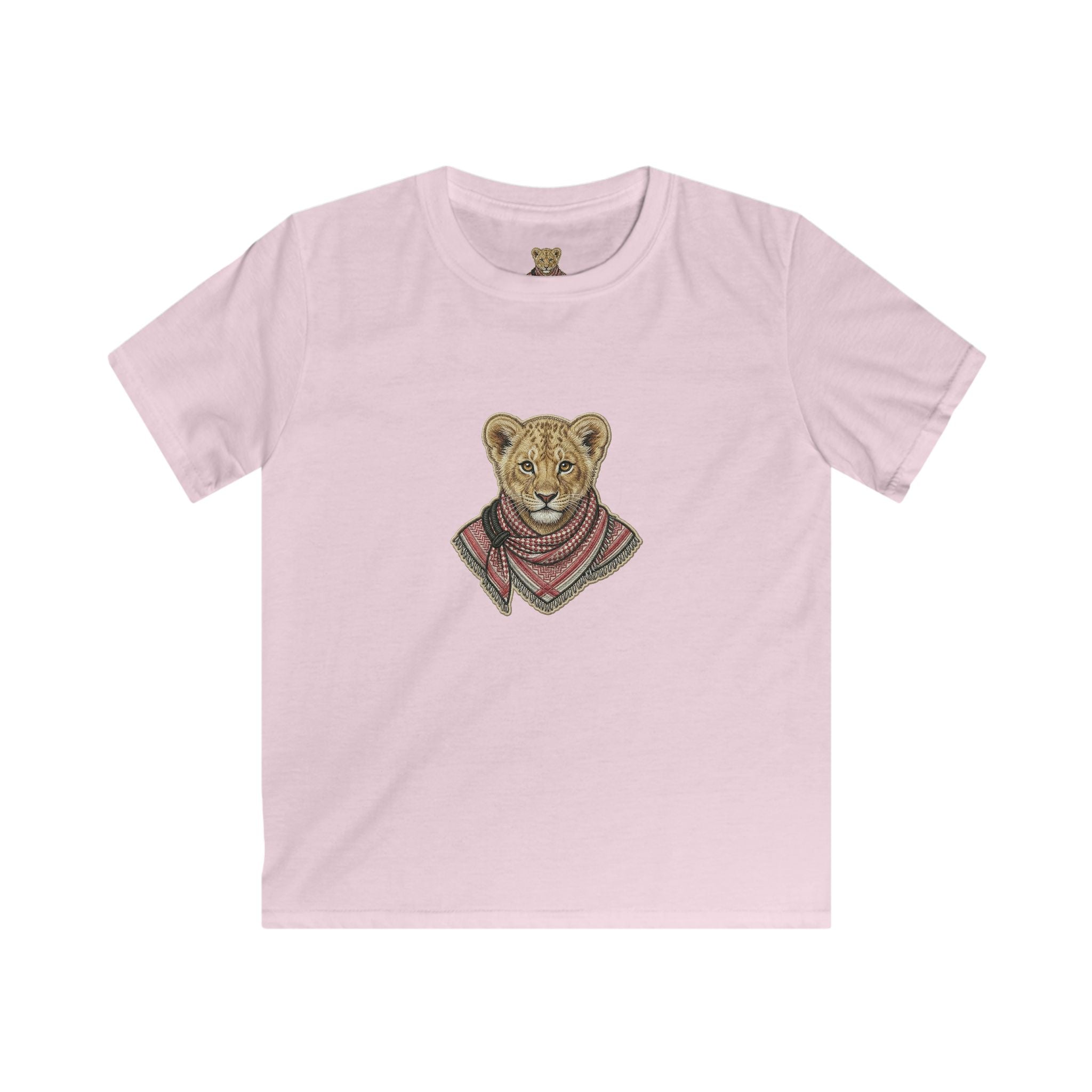 Kids Lion Cub T‑Shirt — Cute Scarfed Baby Lion Graphic Tee for Boys & Girls