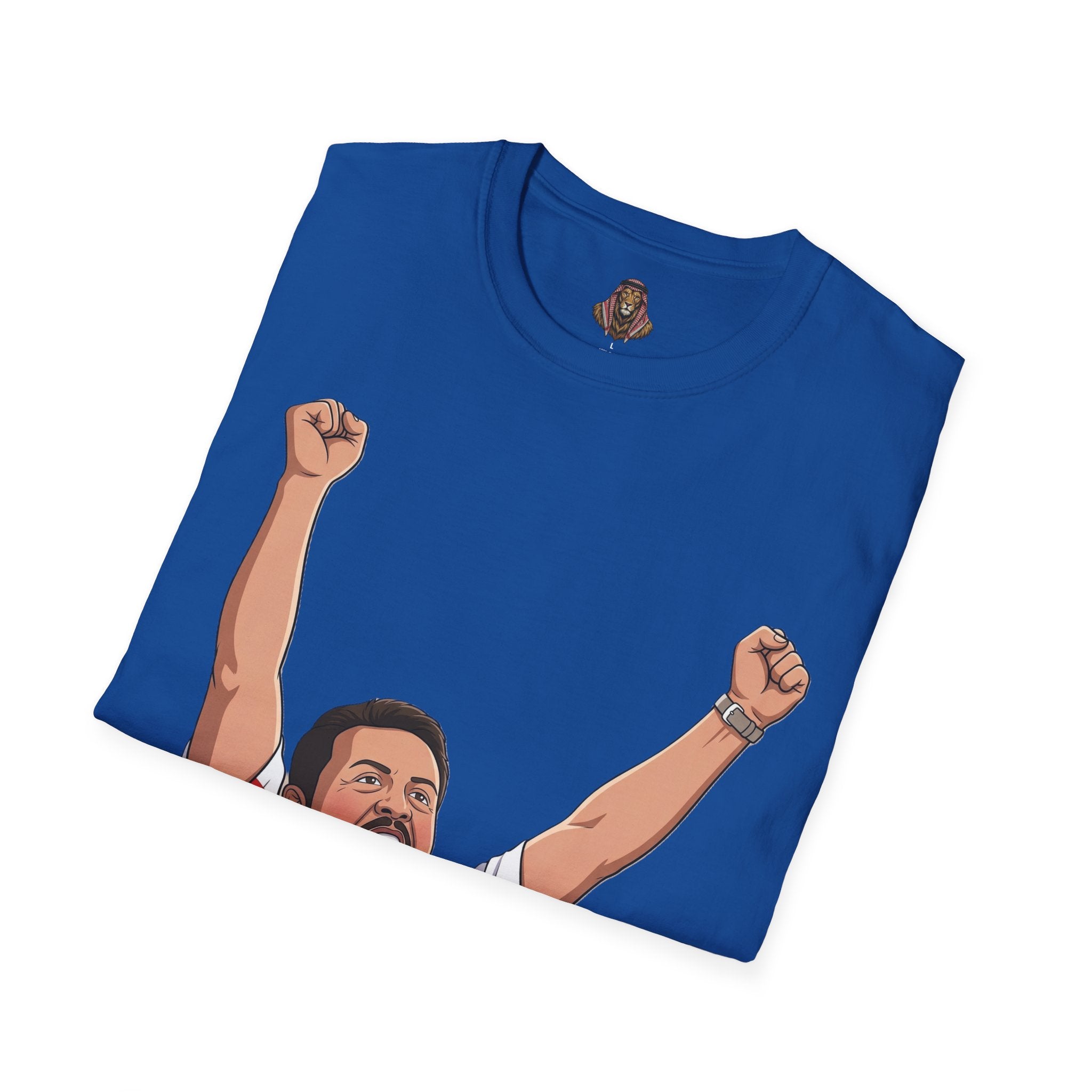 Lion Emir Soccer Fan T-Shirt — Celebratory Player #99 Graphic