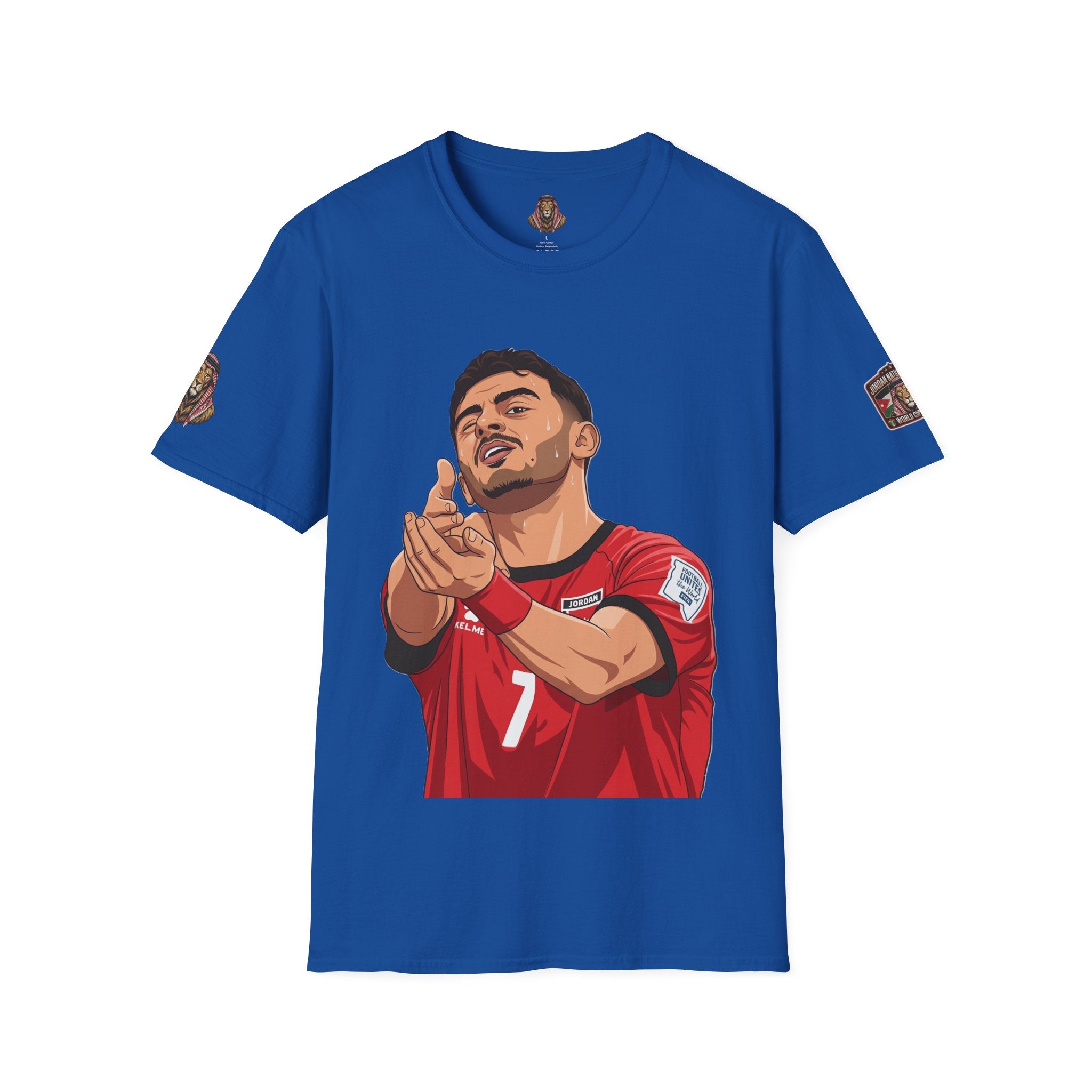 Soccer Player Illustration T-Shirt — 'Nashama' Clapping Crest