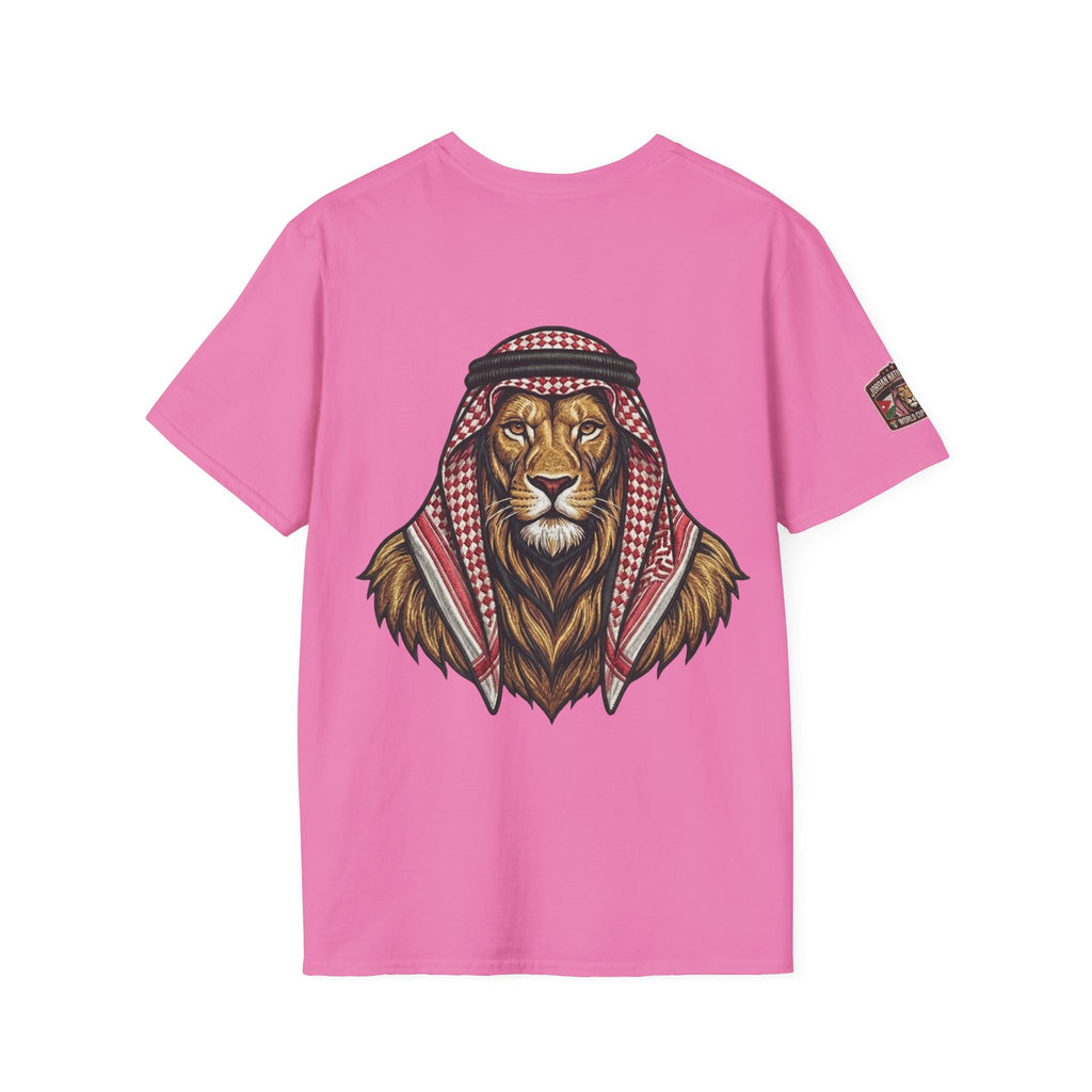 Soccer King T-Shirt — Lion with Shemagh & #9 Footballer Graphic Tee