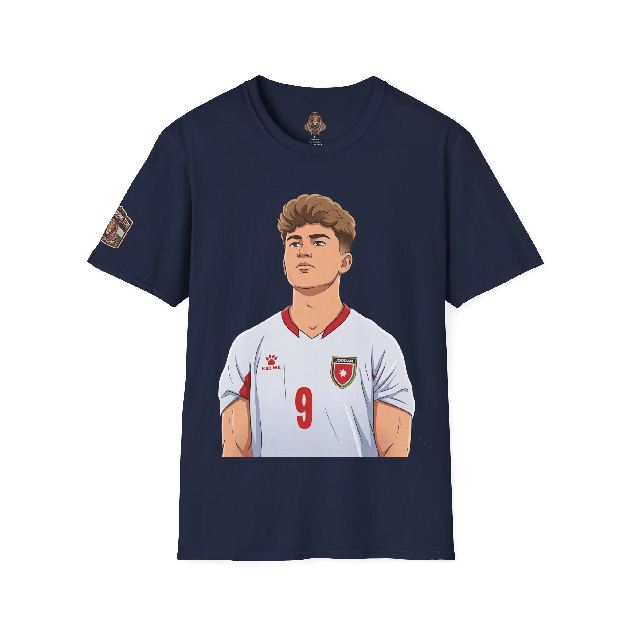 Soccer Player Jersey Graphic T-Shirt — Number 9 Illustration