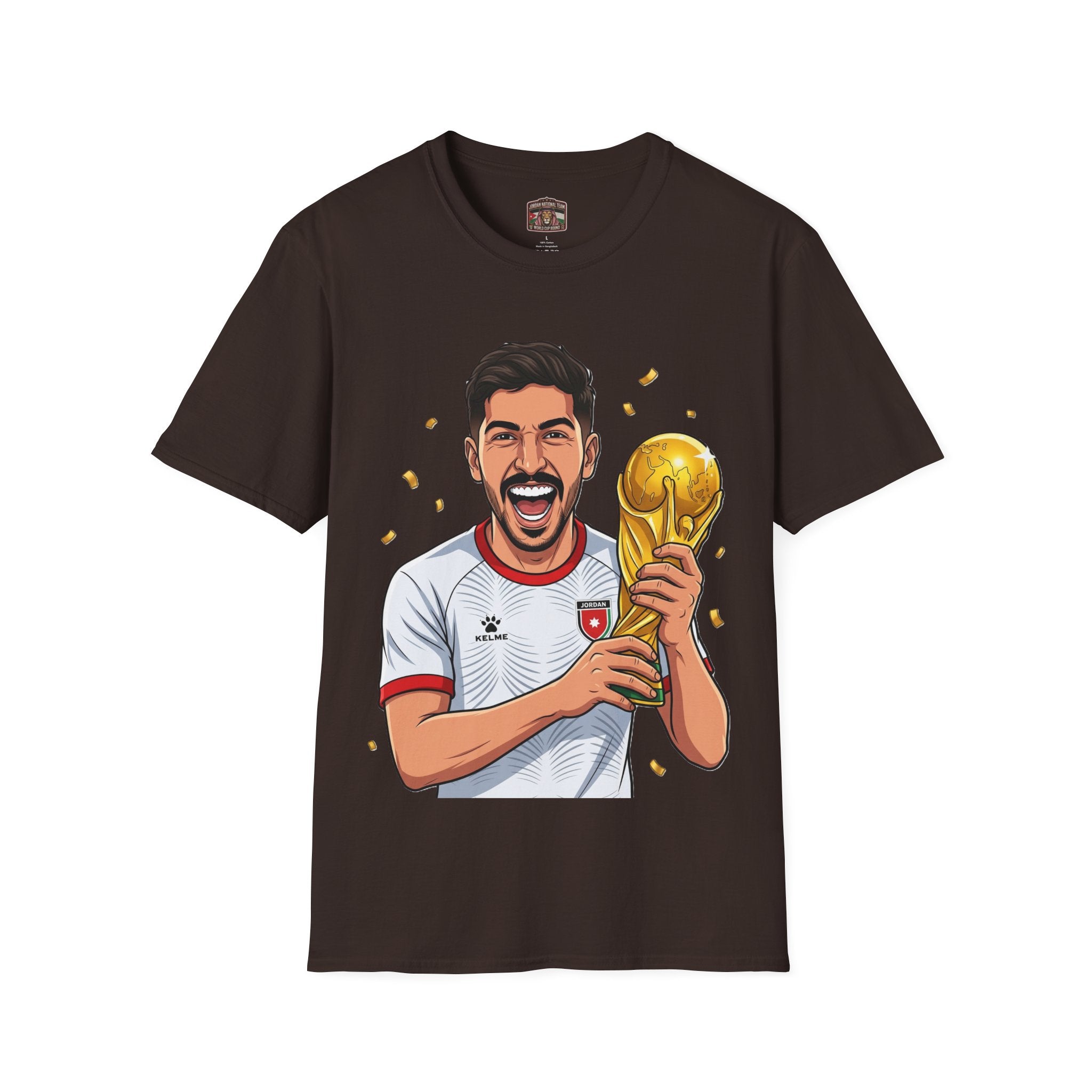 Soccer Champion Trophy T-Shirt — Celebratory Football Fan Tee