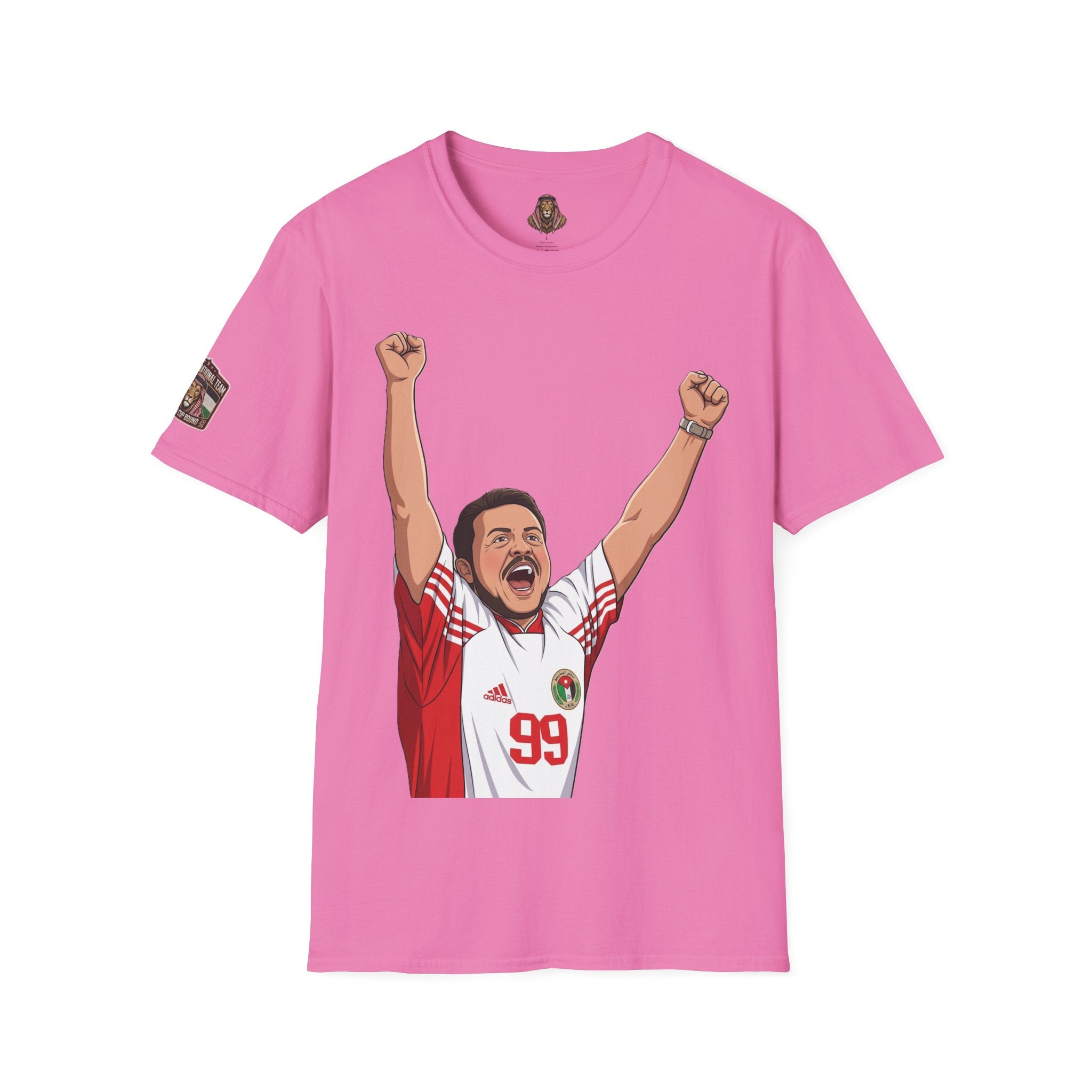 Lion Emir Soccer Fan T-Shirt — Celebratory Player #99 Graphic