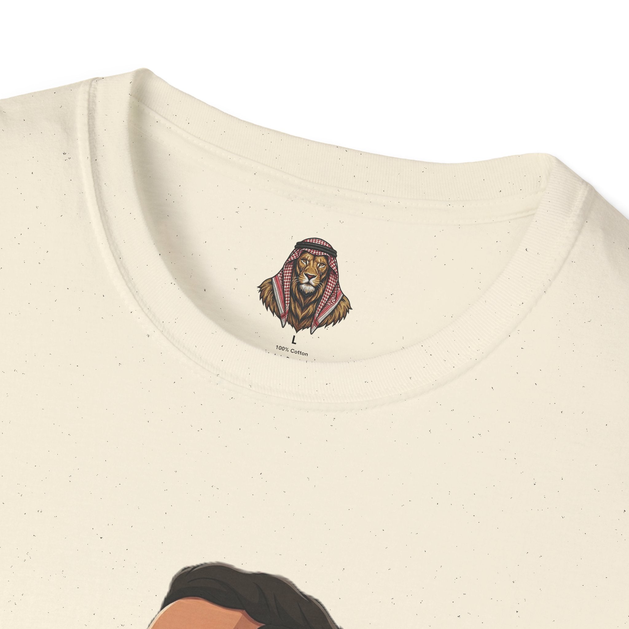 Soccer King T-Shirt — Lion with Shemagh & #9 Footballer Graphic Tee