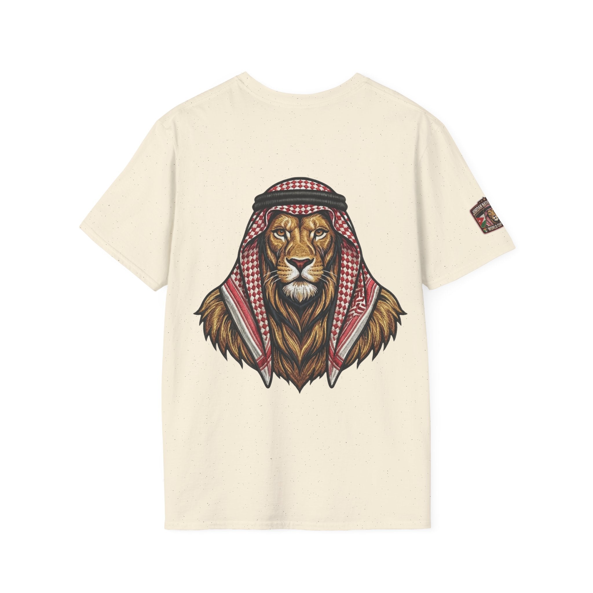 Soccer King T-Shirt — Lion with Shemagh & #9 Footballer Graphic Tee