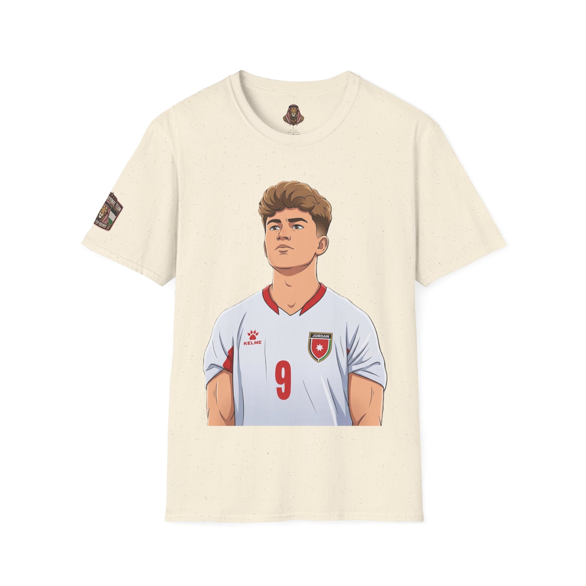 Soccer Player Jersey Graphic T-Shirt — Number 9 Illustration