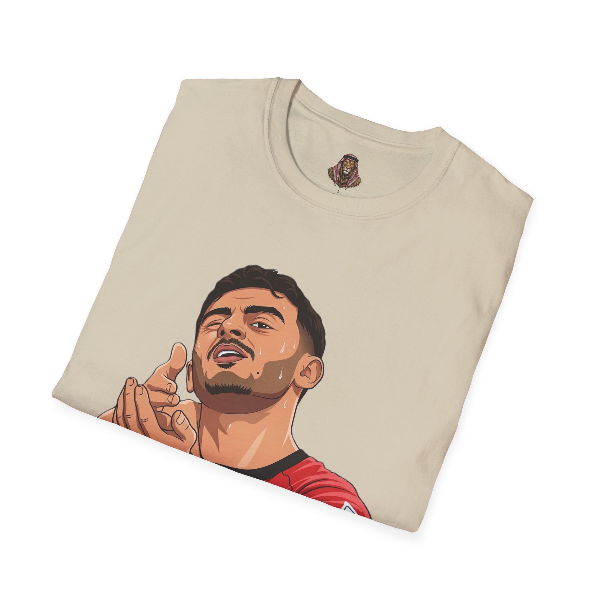 Soccer Player Illustration T-Shirt — 'Nashama' Clapping Crest