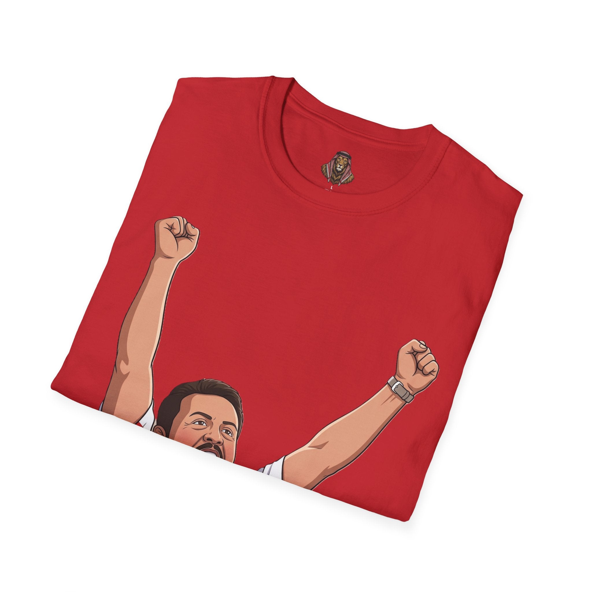 Lion Emir Soccer Fan T-Shirt — Celebratory Player #99 Graphic