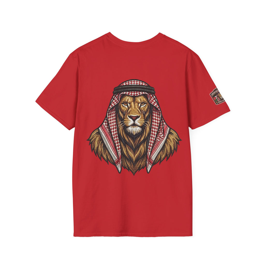 Soccer King T-Shirt — Lion with Shemagh & #9 Footballer Graphic Tee