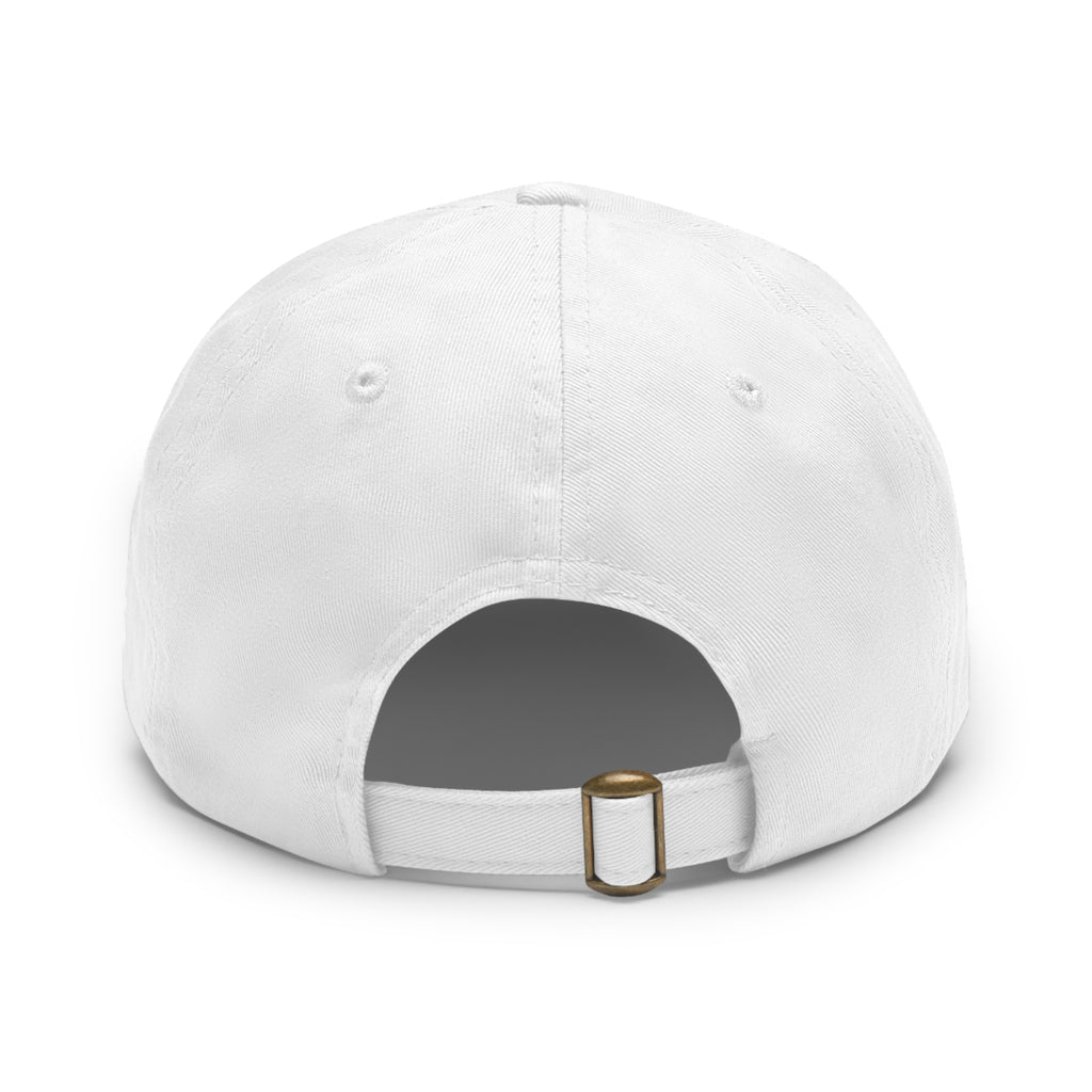 Lion in Keffiyeh Leather Patch Dad Hat — Cozy Desert Vibes, Gift for Him
