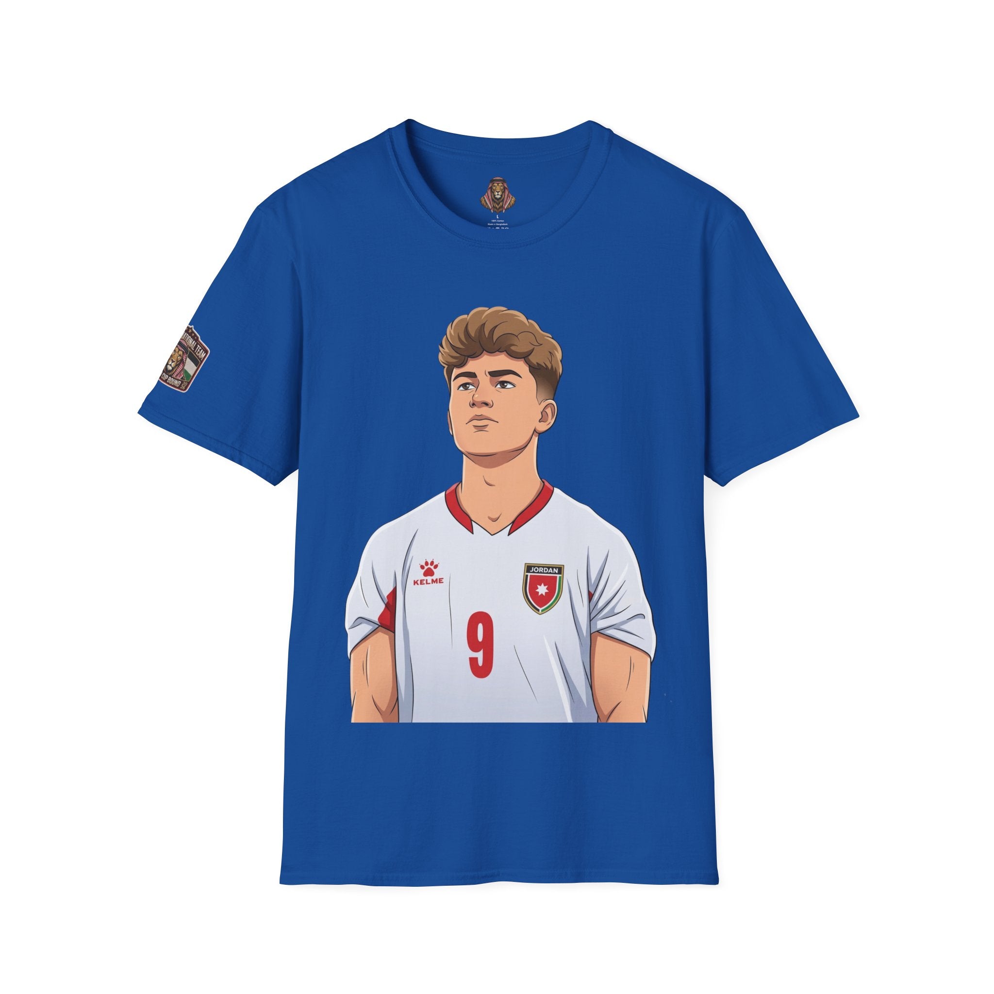 Soccer Player Jersey Graphic T-Shirt — Number 9 Illustration