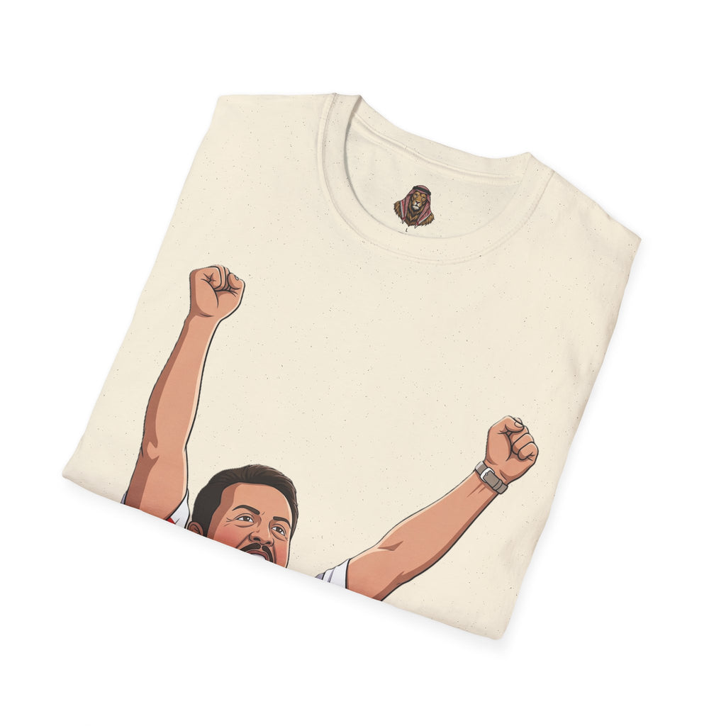 Lion Emir Soccer Fan T-Shirt — Celebratory Player #99 Graphic