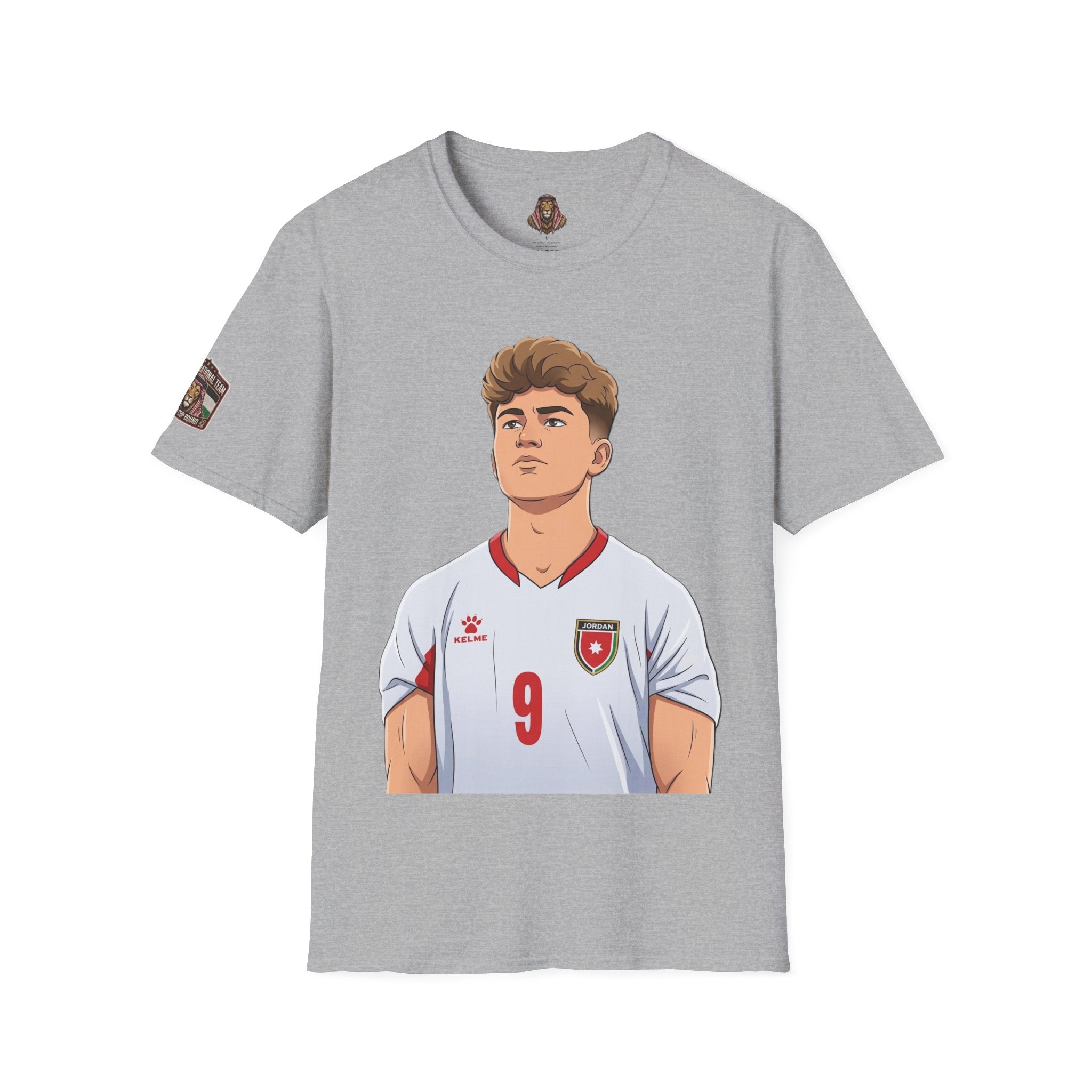 Soccer Player Jersey Graphic T-Shirt — Number 9 Illustration