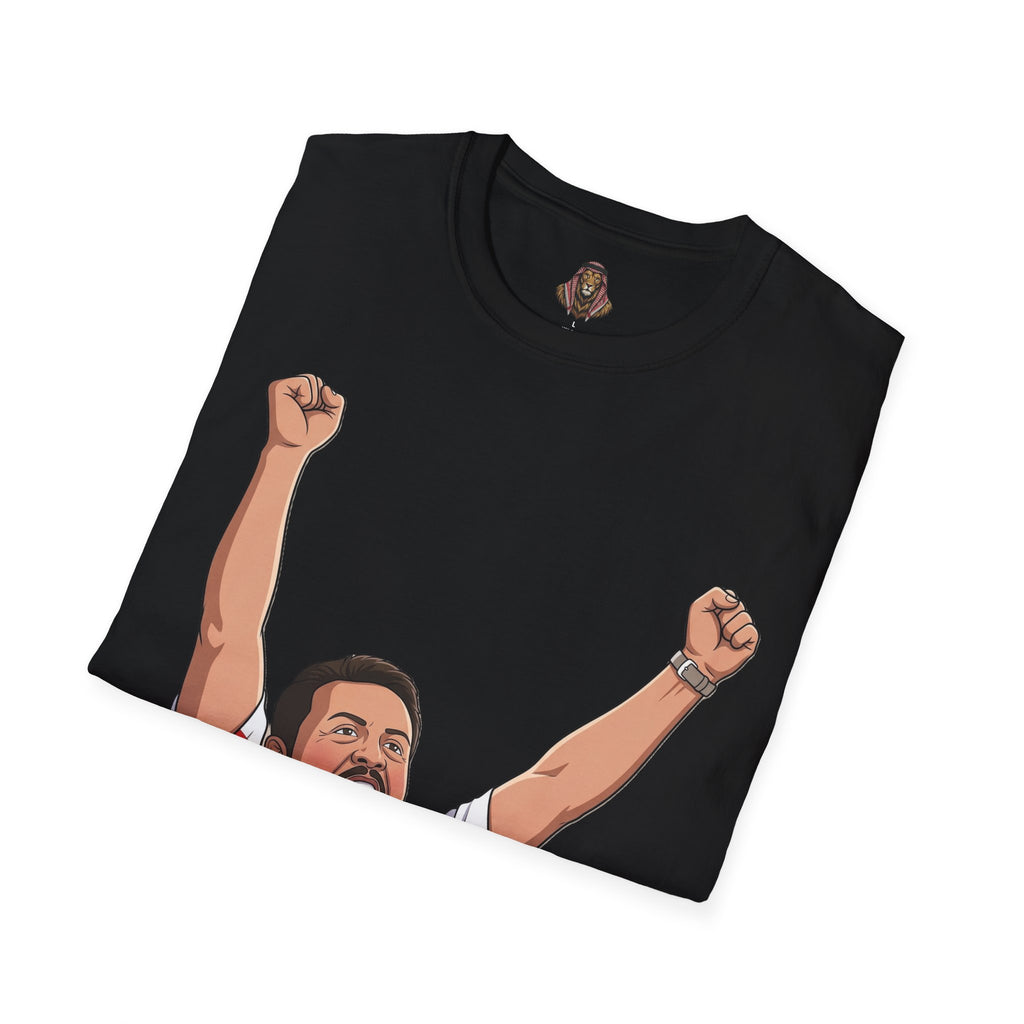 Lion Emir Soccer Fan T-Shirt — Celebratory Player #99 Graphic