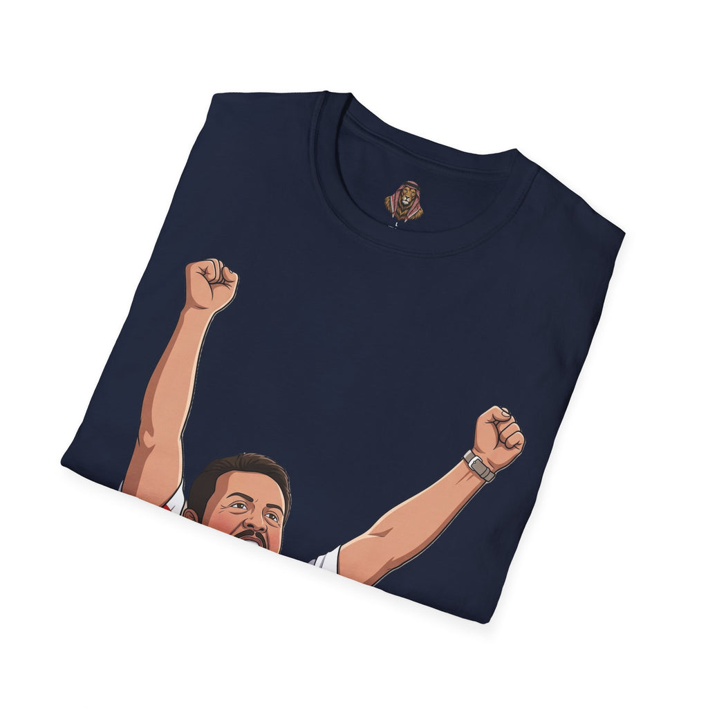 Lion Emir Soccer Fan T-Shirt — Celebratory Player #99 Graphic