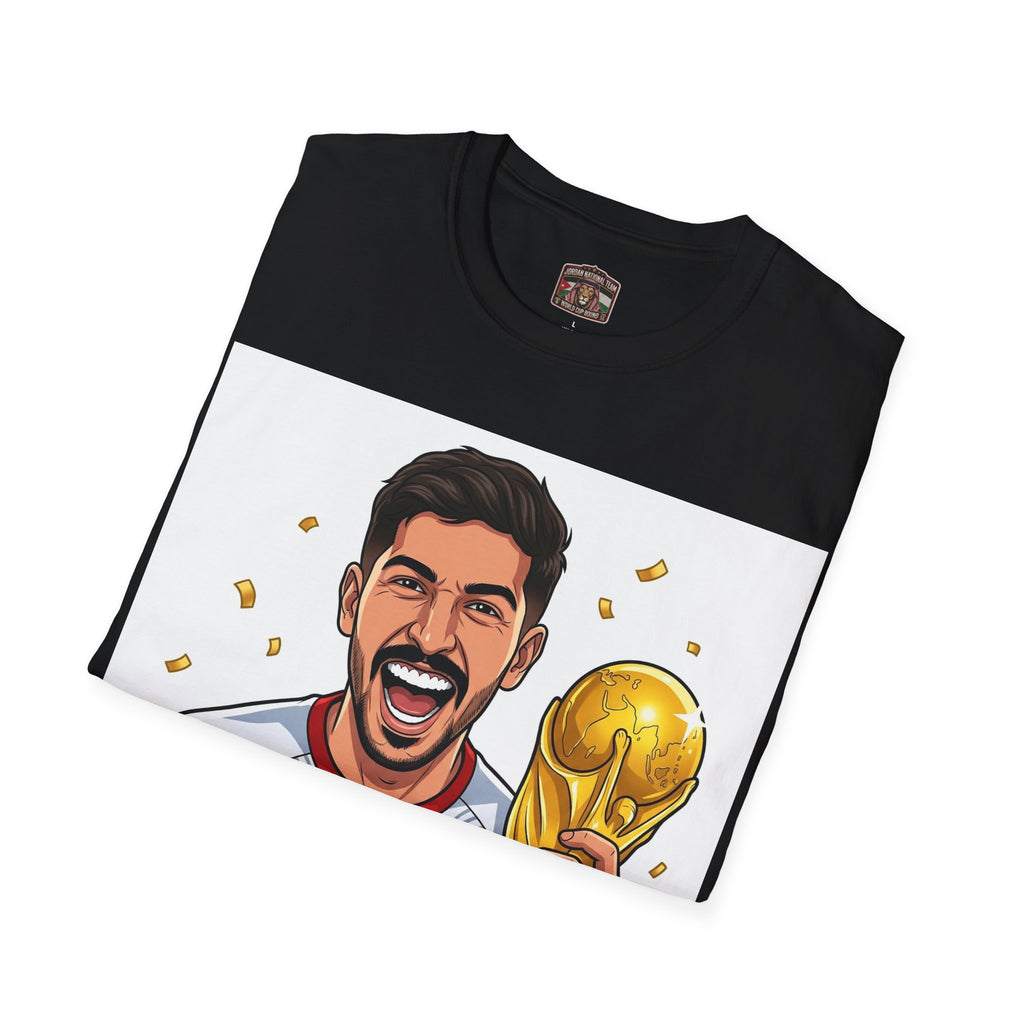 Soccer Champion Trophy T-Shirt — Celebratory Football Fan Tee