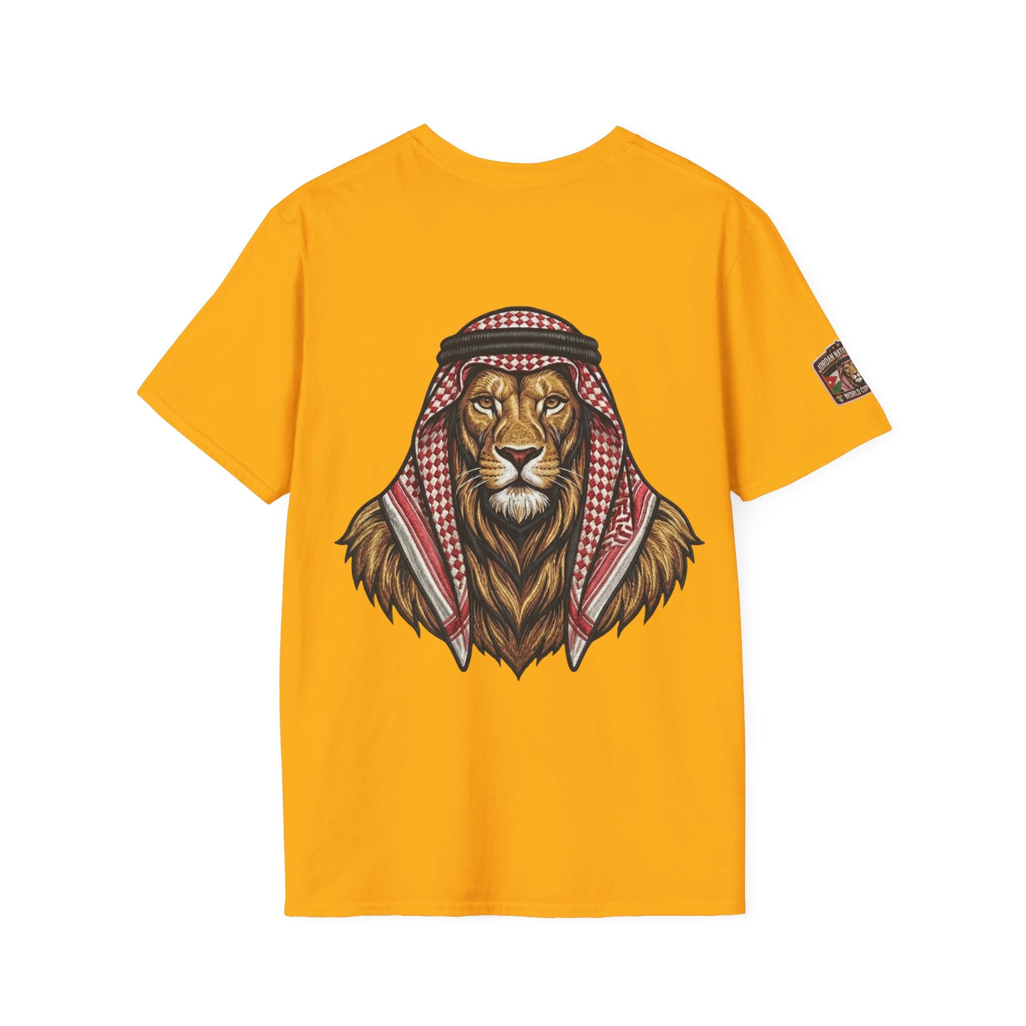 Soccer King T-Shirt — Lion with Shemagh & #9 Footballer Graphic Tee