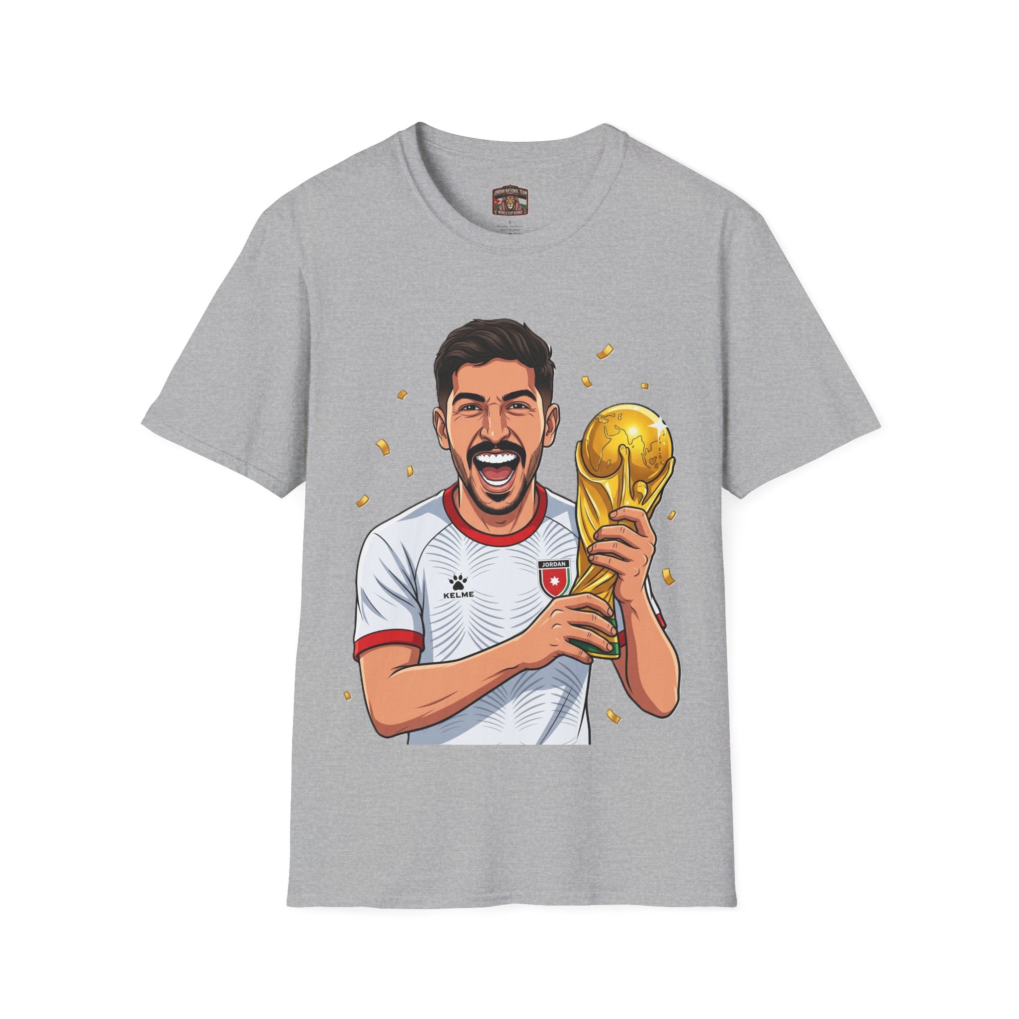 Soccer Champion Trophy T-Shirt — Celebratory Football Fan Tee