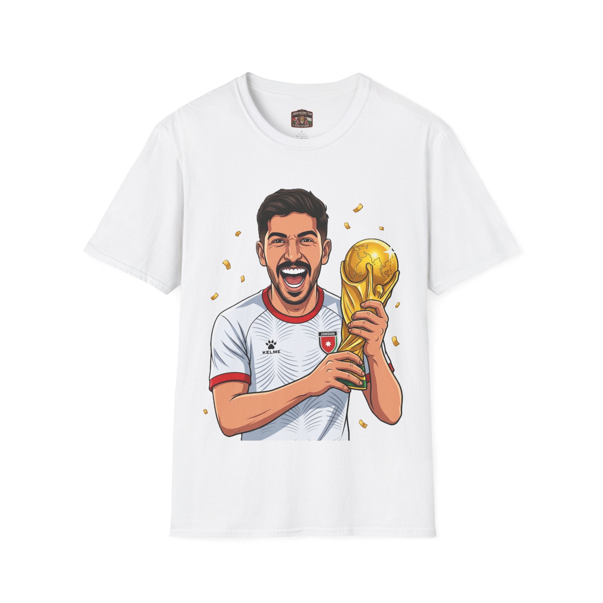 Soccer Champion Trophy T-Shirt — Celebratory Football Fan Tee