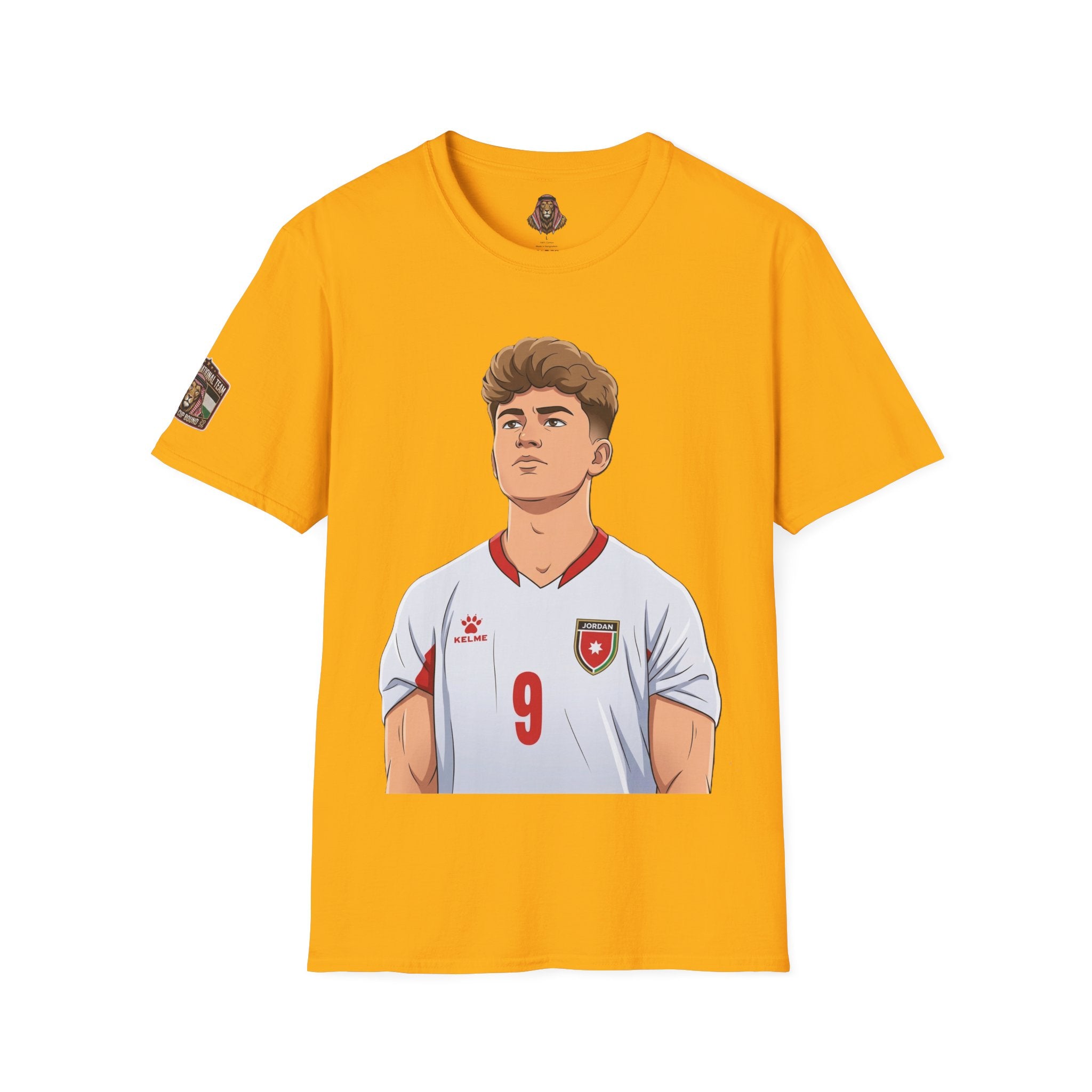 Soccer Player Jersey Graphic T-Shirt — Number 9 Illustration