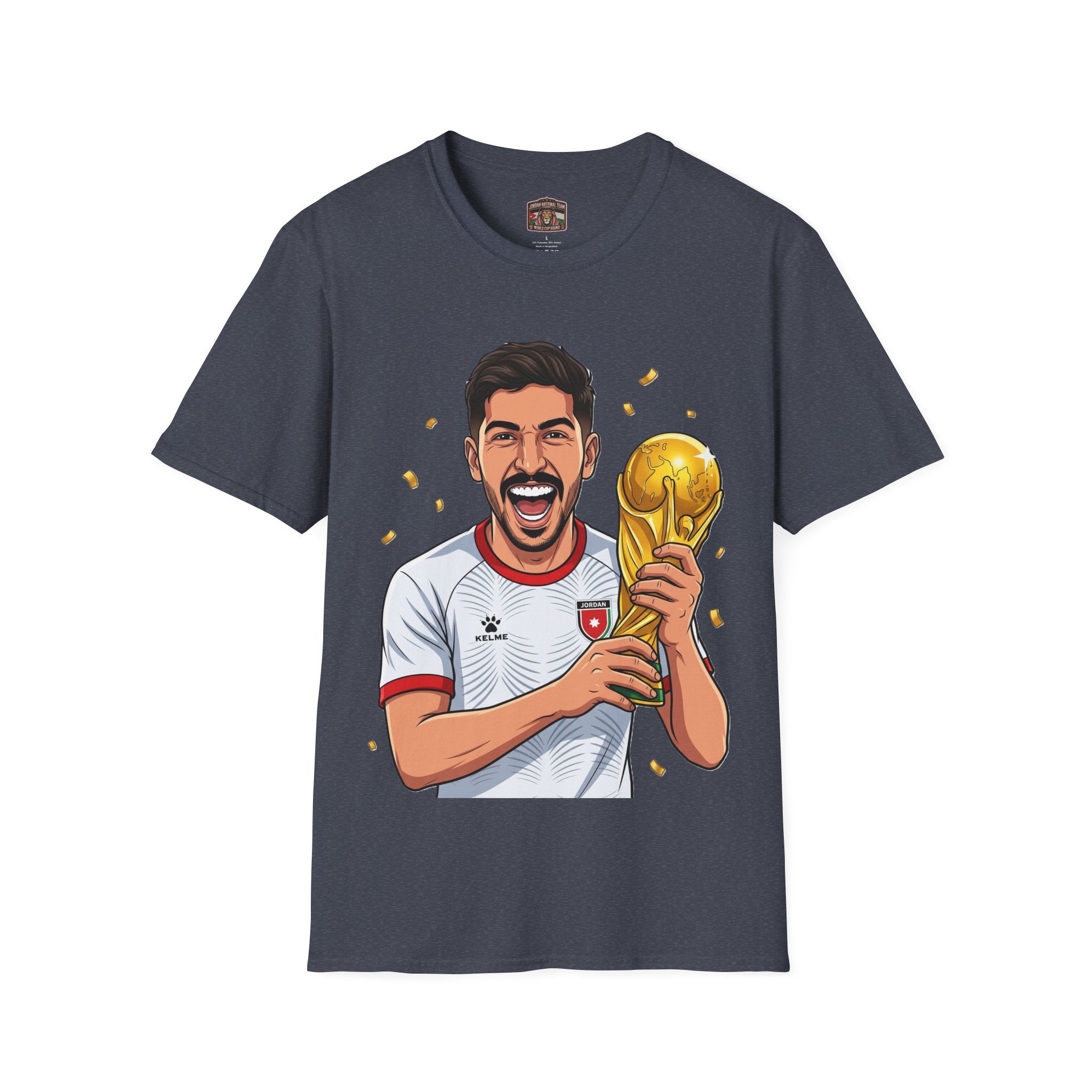Soccer Champion Trophy T-Shirt — Celebratory Football Fan Tee