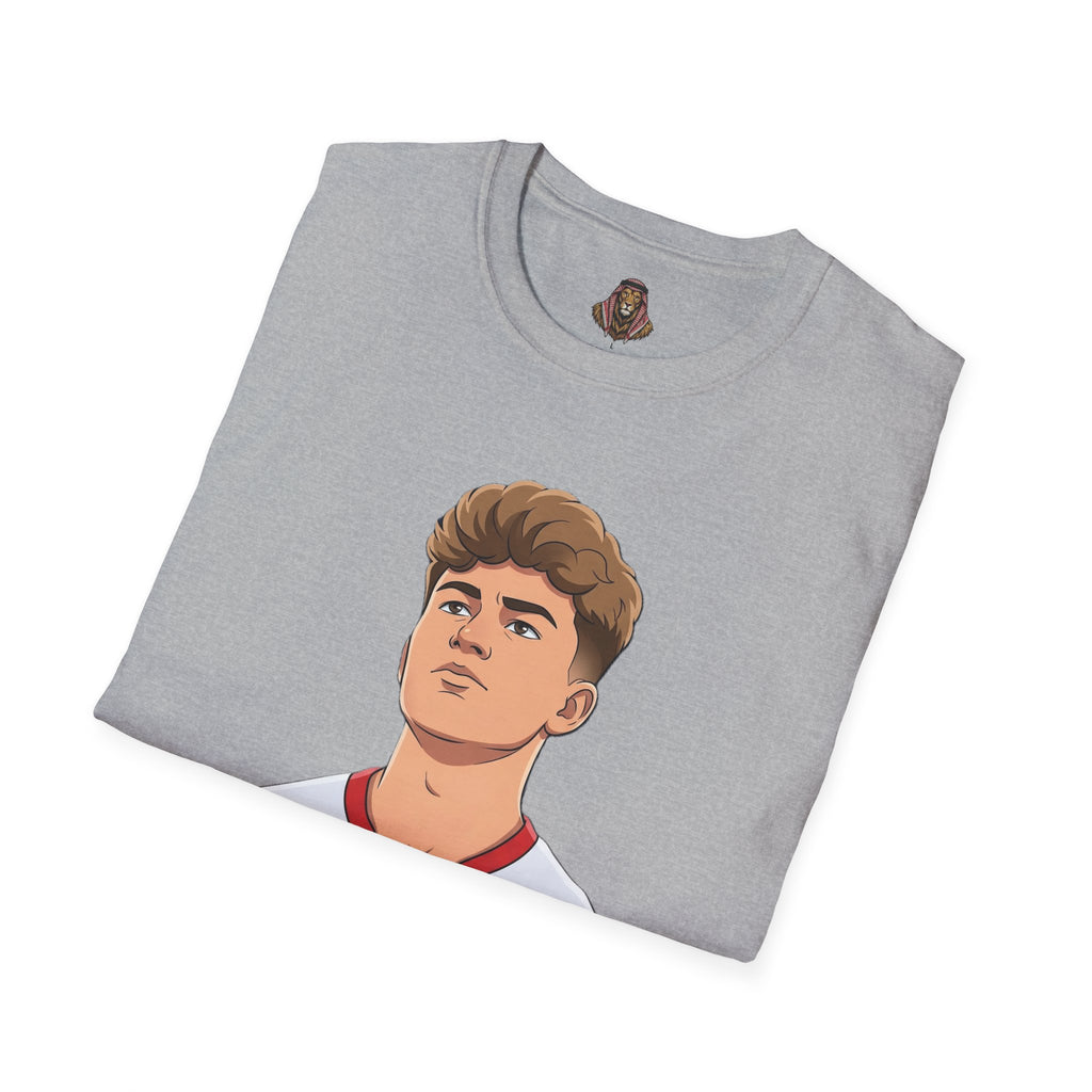 Soccer Player Jersey Graphic T-Shirt — Number 9 Illustration