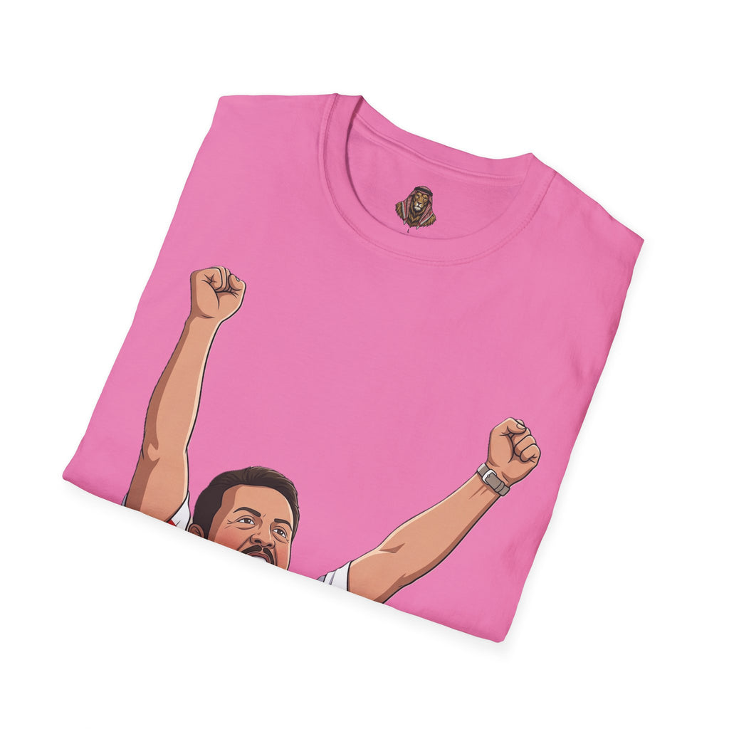 Lion Emir Soccer Fan T-Shirt — Celebratory Player #99 Graphic