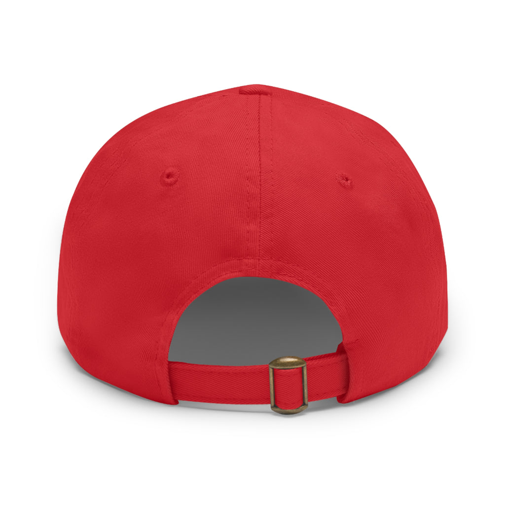 Lion in Keffiyeh Leather Patch Dad Hat — Cozy Desert Vibes, Gift for Him