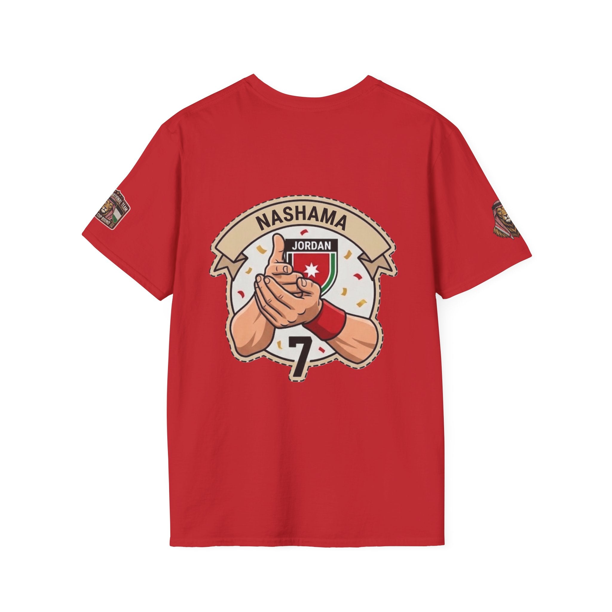 Soccer Player Illustration T-Shirt — 'Nashama' Clapping Crest