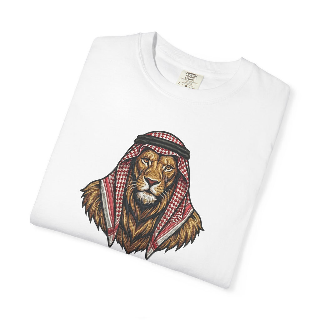 Lion in Keffiyeh T-Shirt — Nashmi 962 Graphic Tee