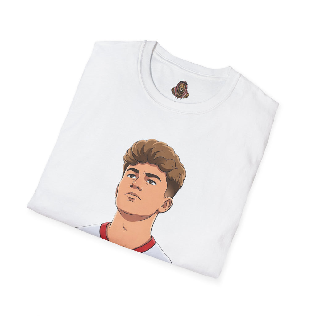 Soccer Player Jersey Graphic T-Shirt — Number 9 Illustration