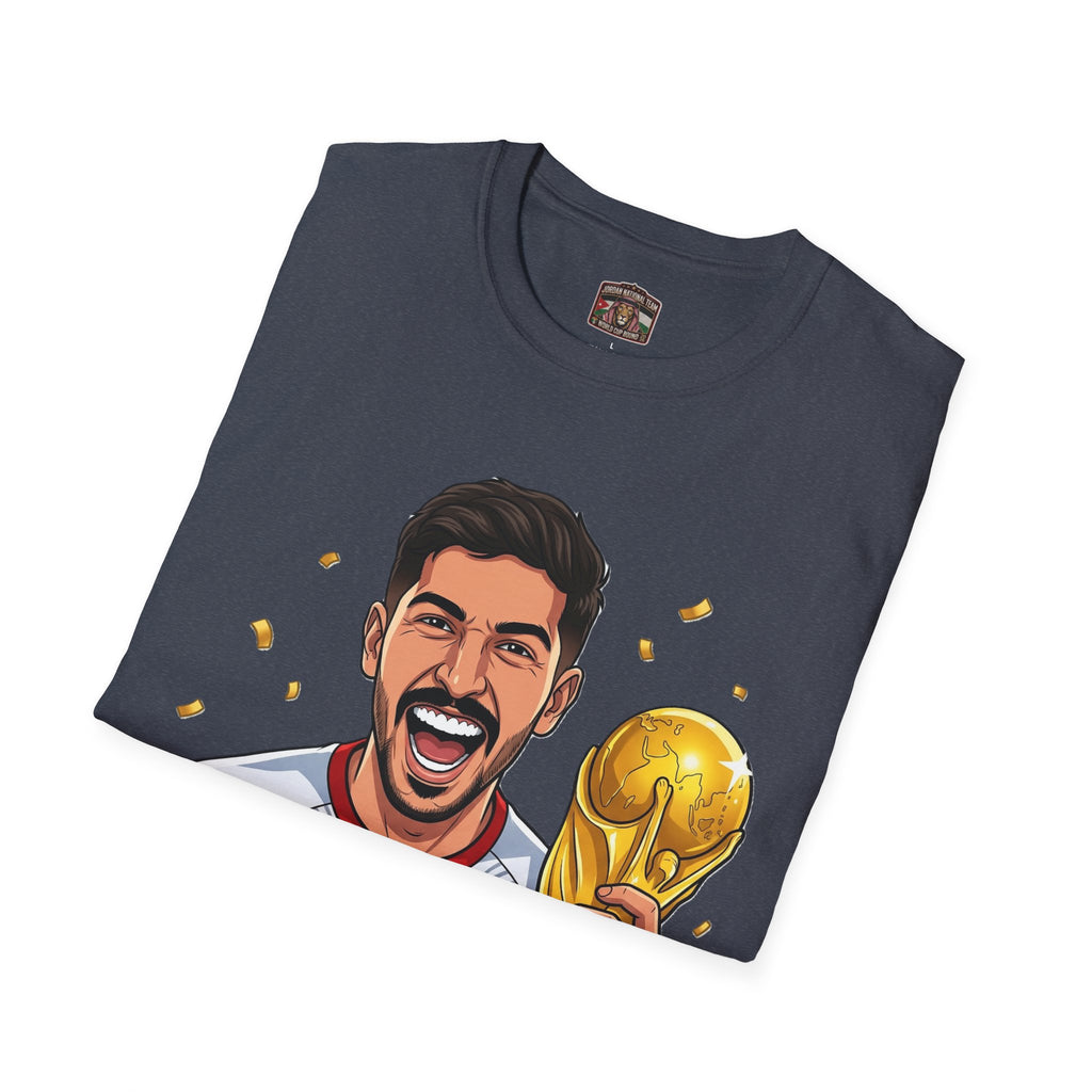 Soccer Champion Trophy T-Shirt — Celebratory Football Fan Tee