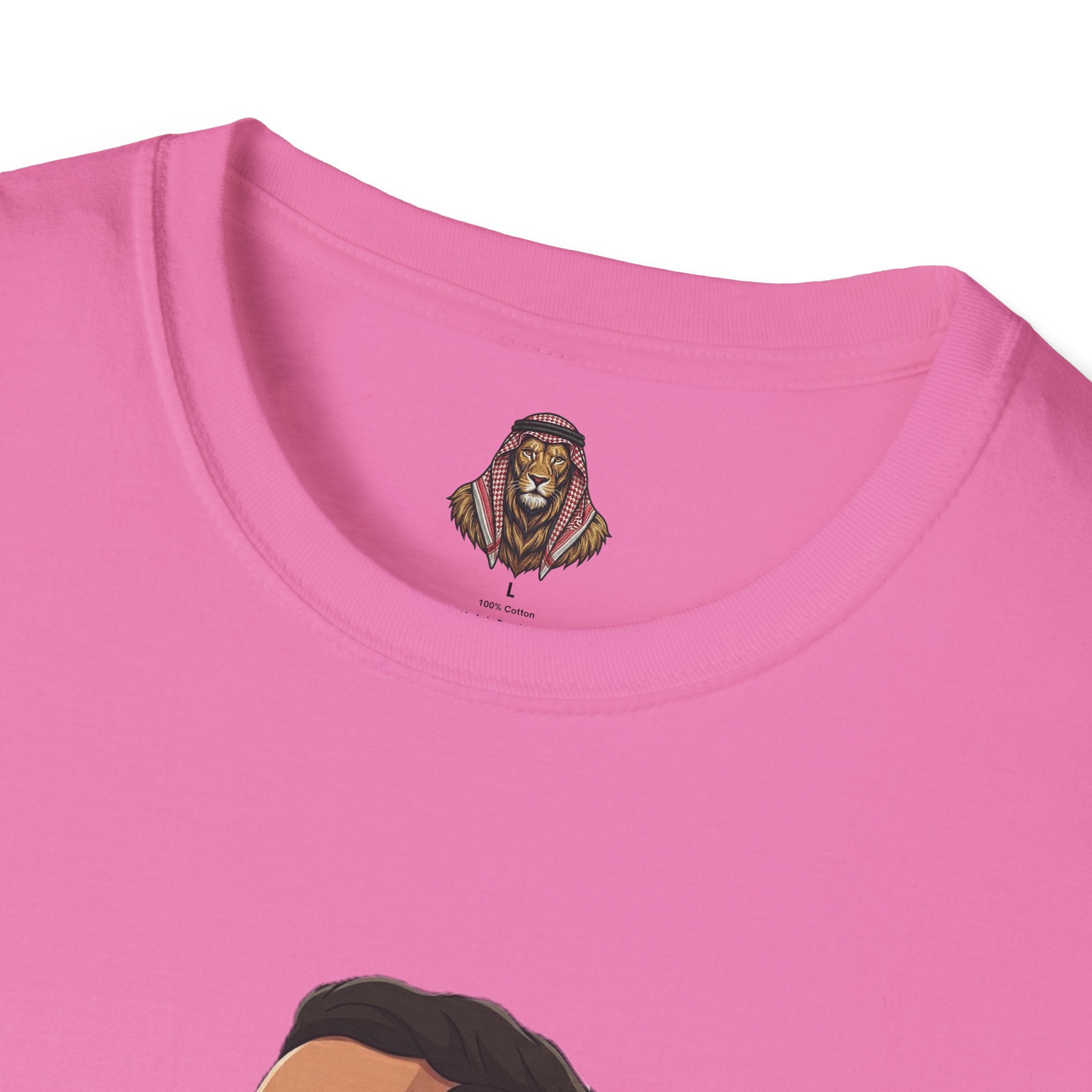 Soccer King T-Shirt — Lion with Shemagh & #9 Footballer Graphic Tee
