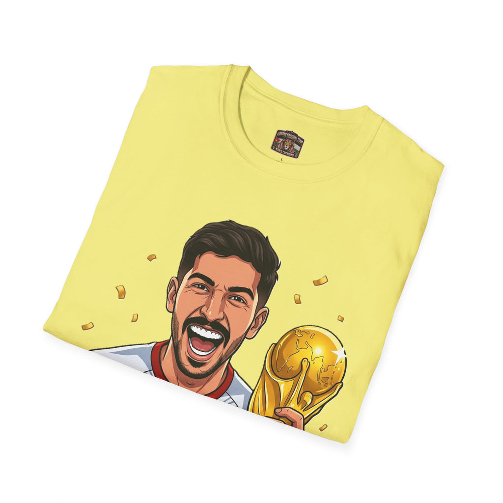 Soccer Champion Trophy T-Shirt — Celebratory Football Fan Tee