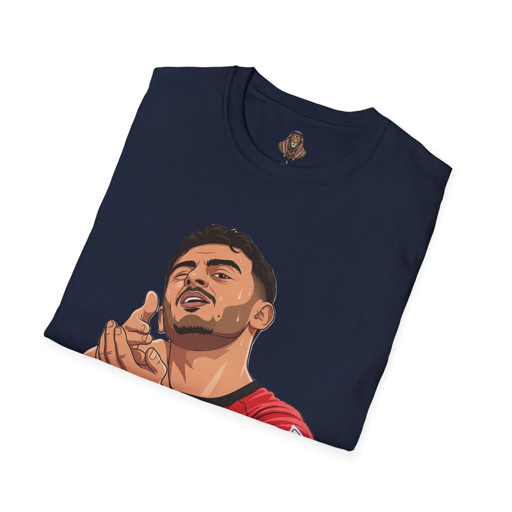 Soccer Player Illustration T-Shirt — 'Nashama' Clapping Crest
