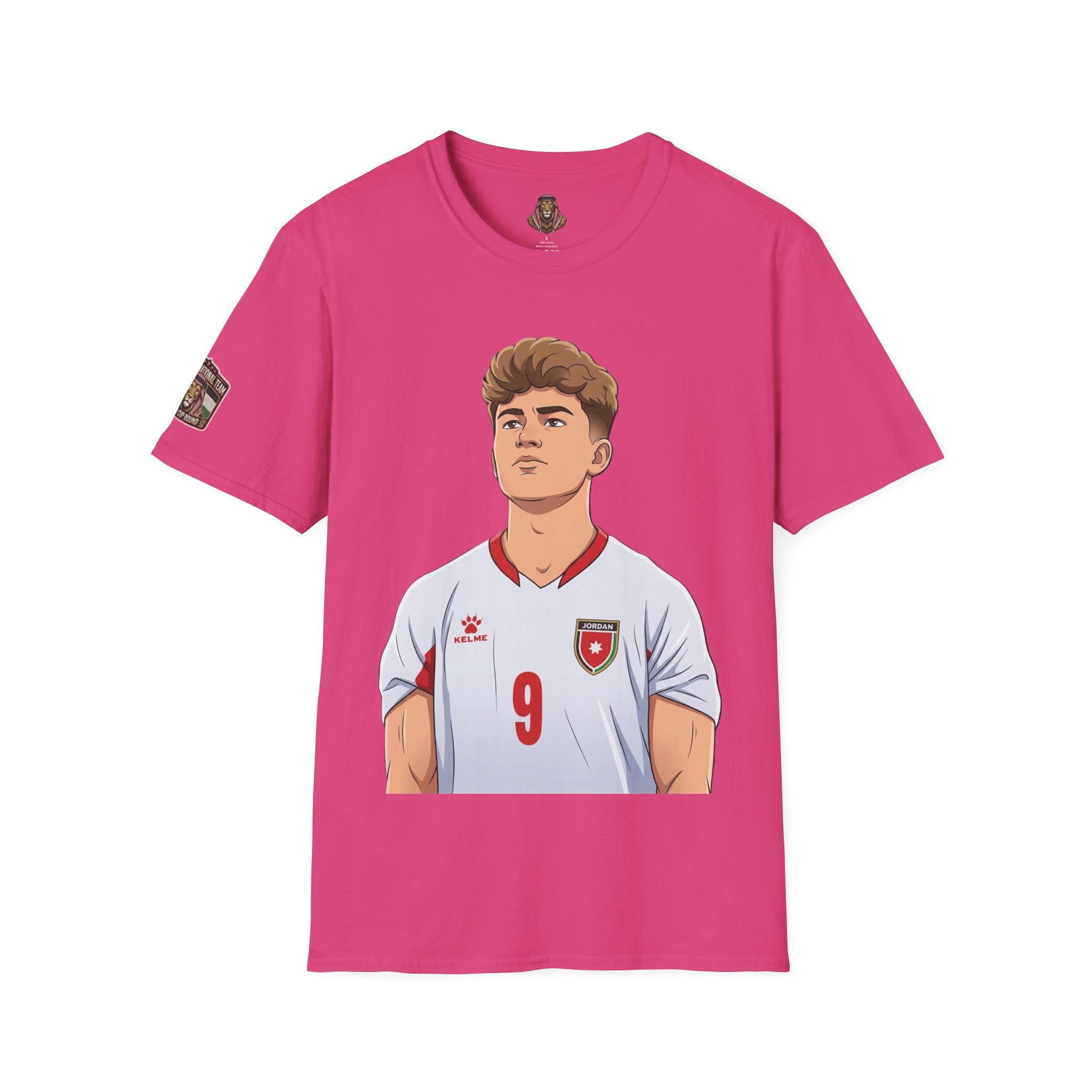 Soccer Player Jersey Graphic T-Shirt — Number 9 Illustration