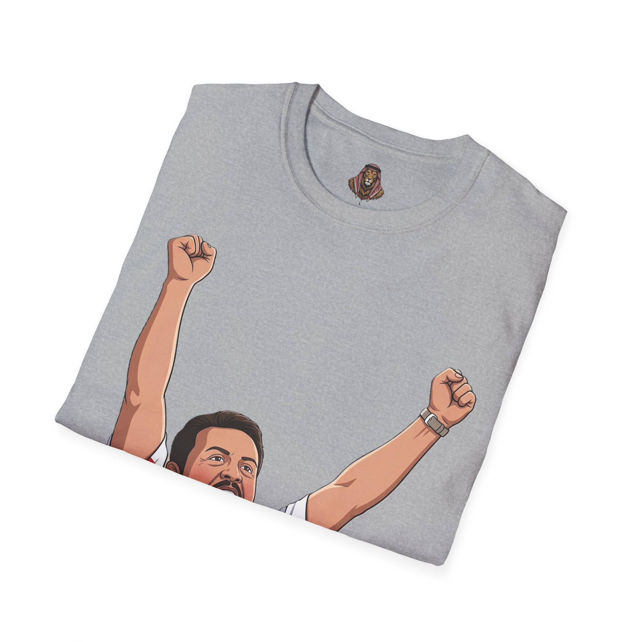 Lion Emir Soccer Fan T-Shirt — Celebratory Player #99 Graphic