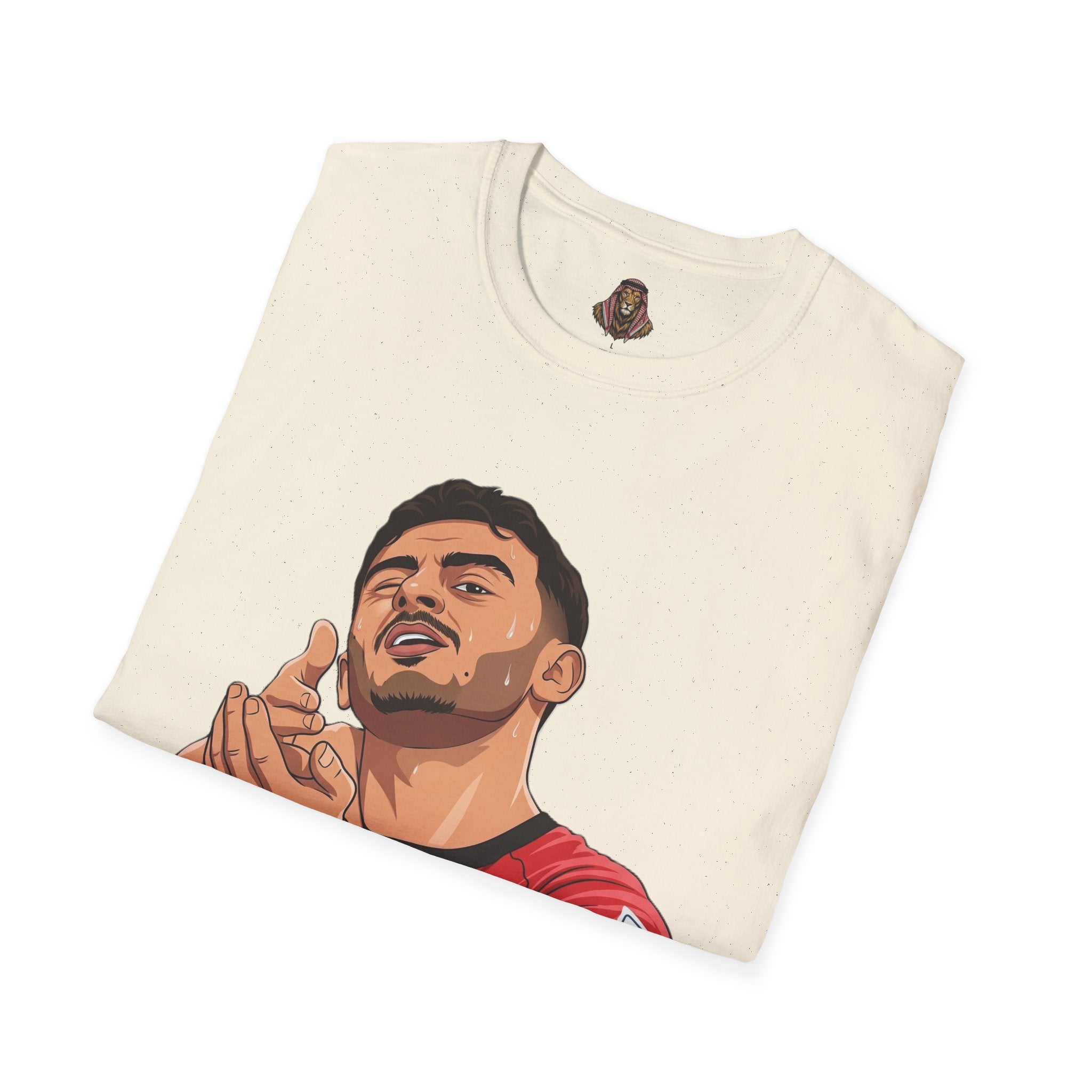 Soccer Player Illustration T-Shirt — 'Nashama' Clapping Crest
