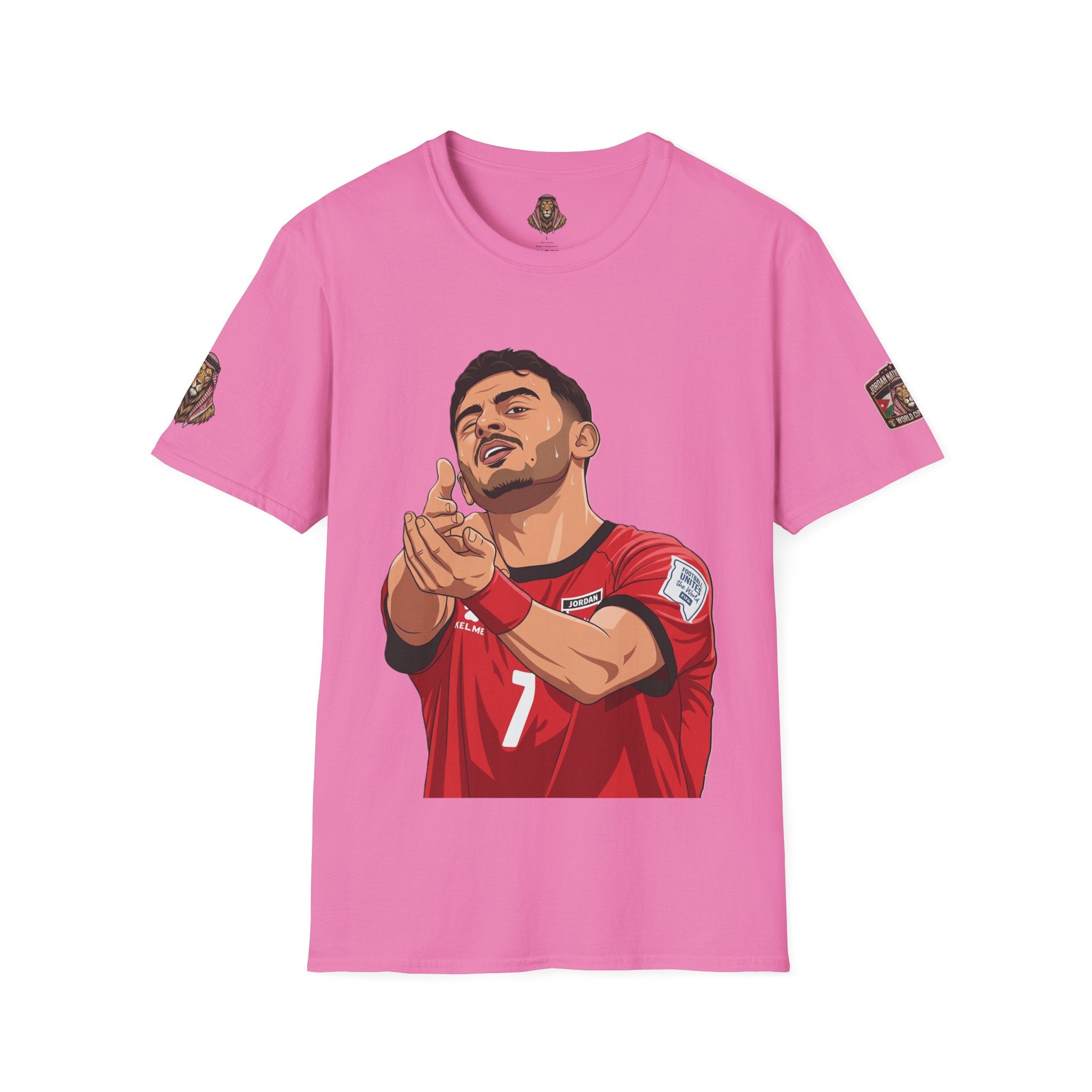 Soccer Player Illustration T-Shirt — 'Nashama' Clapping Crest