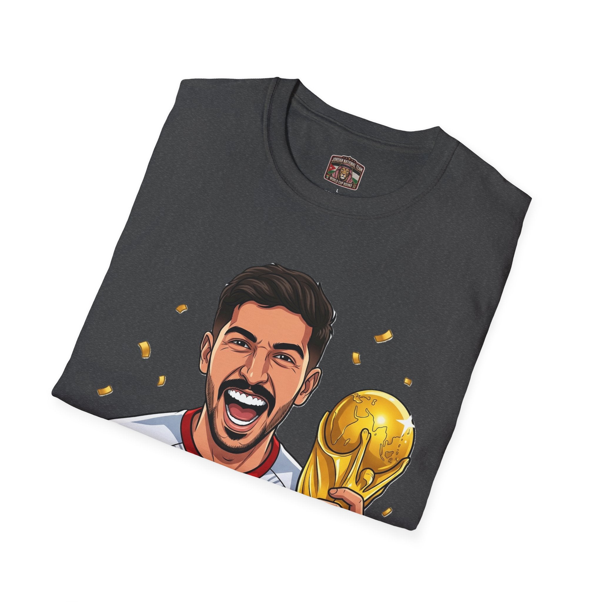 Soccer Champion Trophy T-Shirt — Celebratory Football Fan Tee