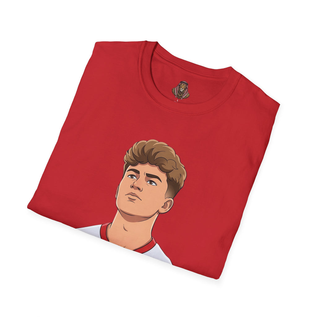 Soccer Player Jersey Graphic T-Shirt — Number 9 Illustration