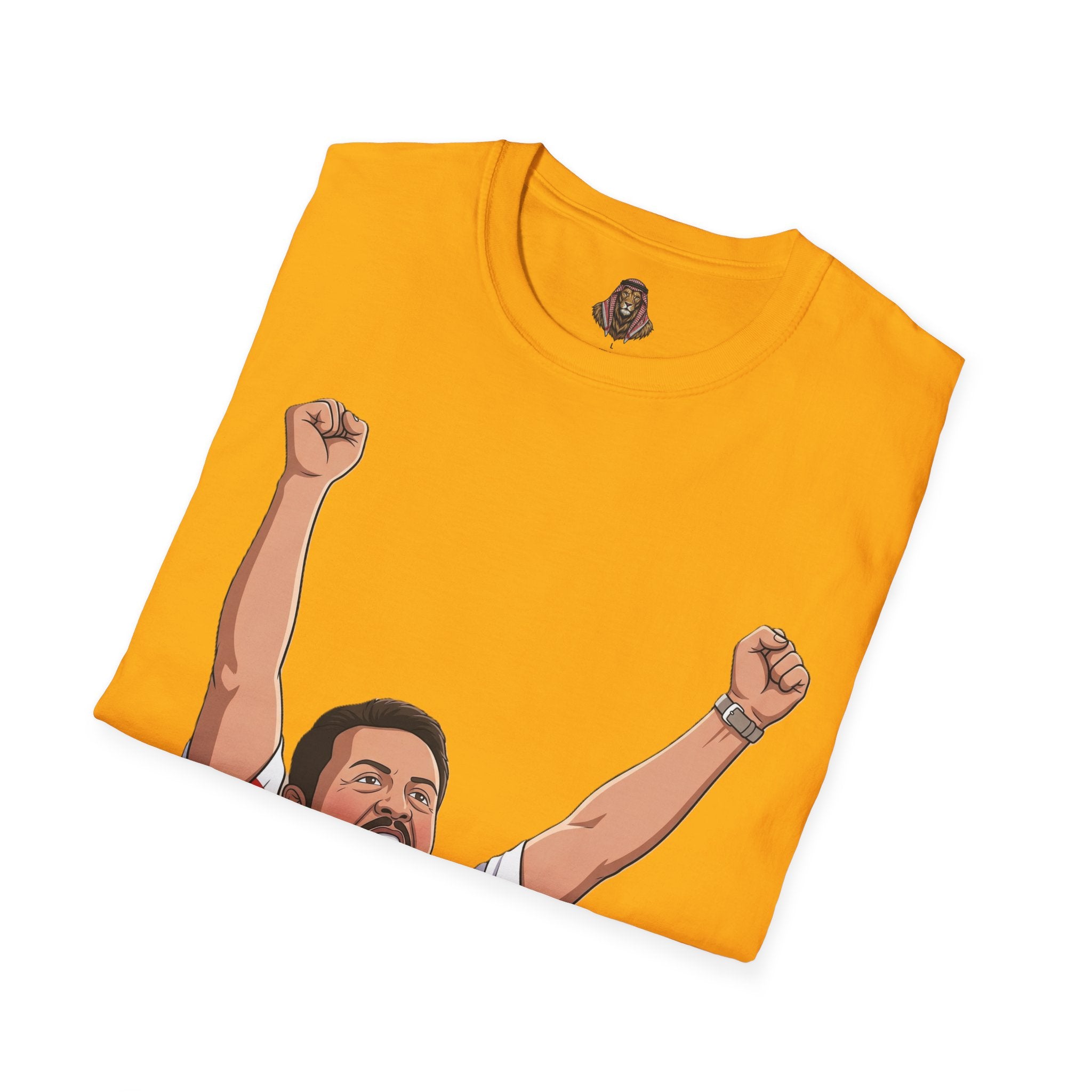 Lion Emir Soccer Fan T-Shirt — Celebratory Player #99 Graphic