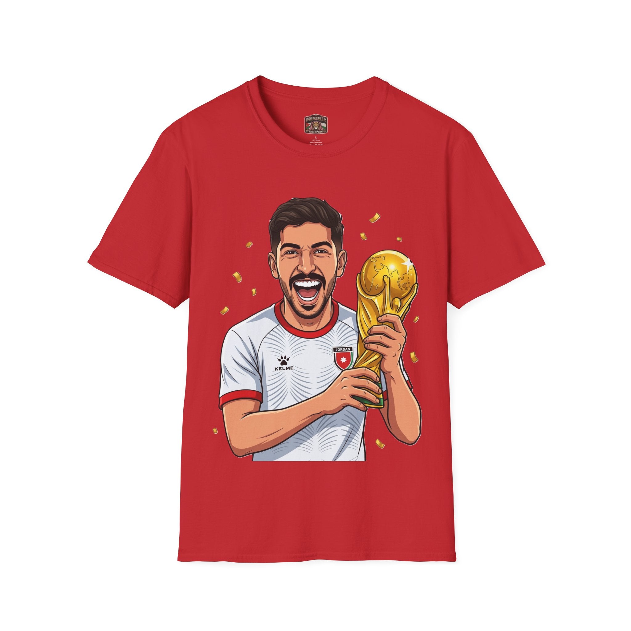 Soccer Champion Trophy T-Shirt — Celebratory Football Fan Tee