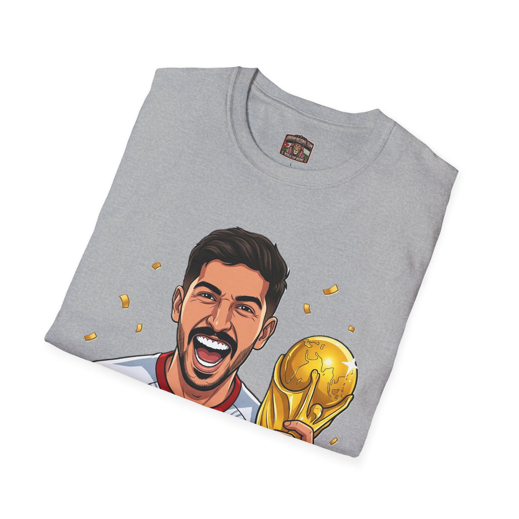 Soccer Champion Trophy T-Shirt — Celebratory Football Fan Tee